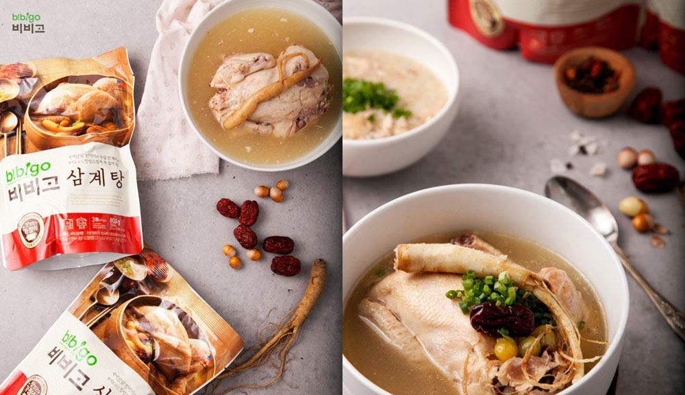 Bibigo Korean Ginseng Chicken Soup 800g - Authentic Samgyetang Traditional Herbal Soup - Healthy & Nutritious Korean Food - Perfect for Cold Weather, Immunity Boosting & Family Meals - Overseas Direct Shipping