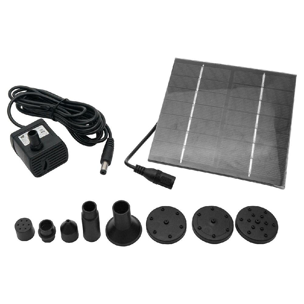 Solar Powered Water Pump Fountain Kit - Outdoor Bird Bath, Small Pond, Garden & Fish Tank Fountain with Solar Panel - Perfect for Patio, Backyard & Garden Decor