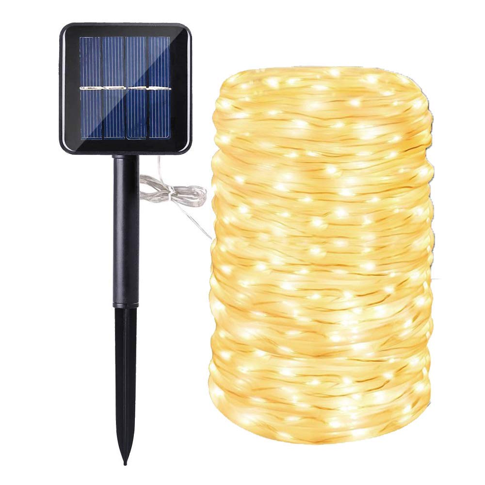 200 LED Solar Rope Lights 72ft Waterproof Outdoor String Lights - Warm White Copper Wire Garden Lighting for Patio, Yard, Wedding & Party Decorations | Perfect for Backyard, Pathway, Fence & Holiday Decor