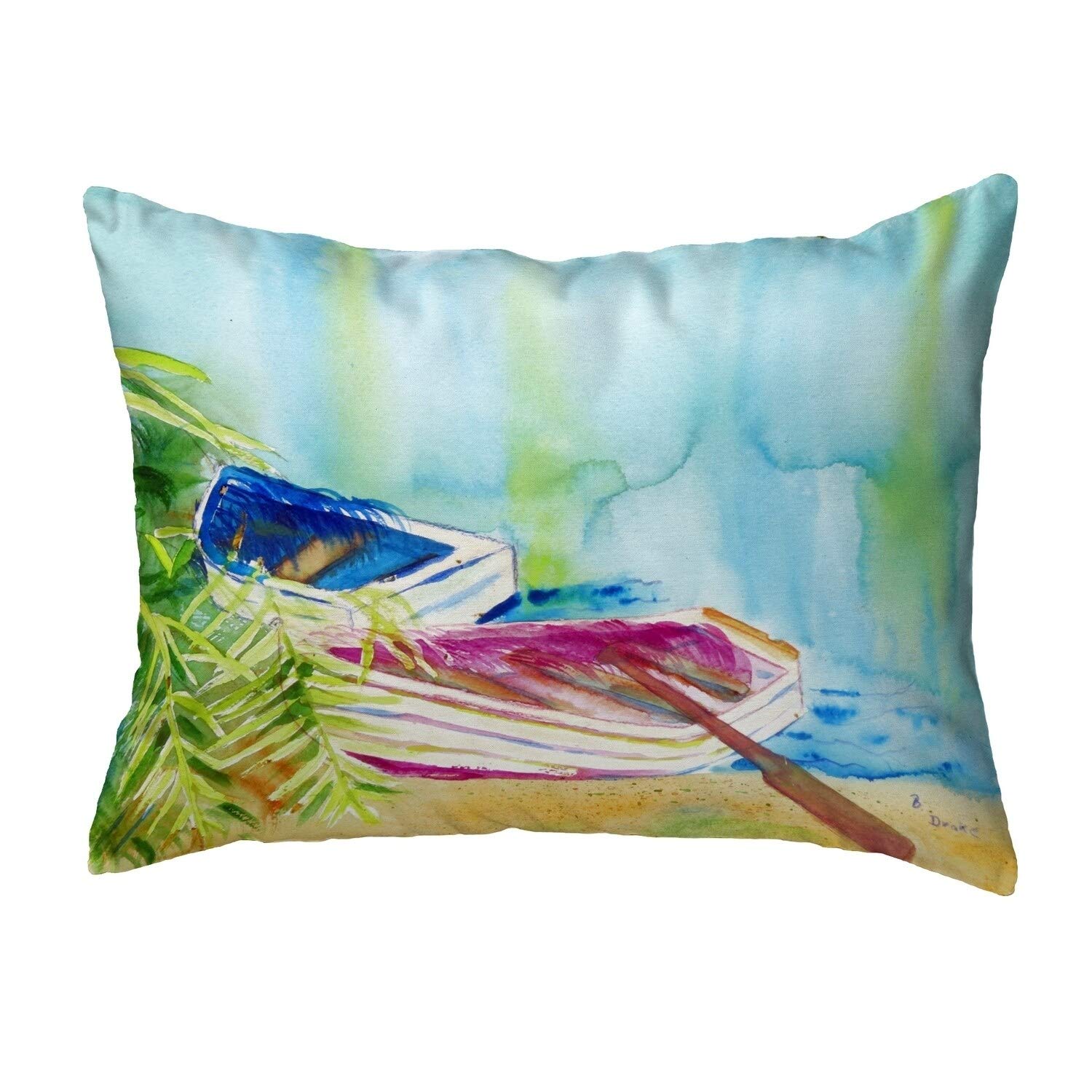 Betsy Drake KS809 Decorative Throw Pillow 11x14 Inches - Multi-Color Boho Style for Sofa, Bed, Couch - Perfect for Living Room, Bedroom & Home Decor