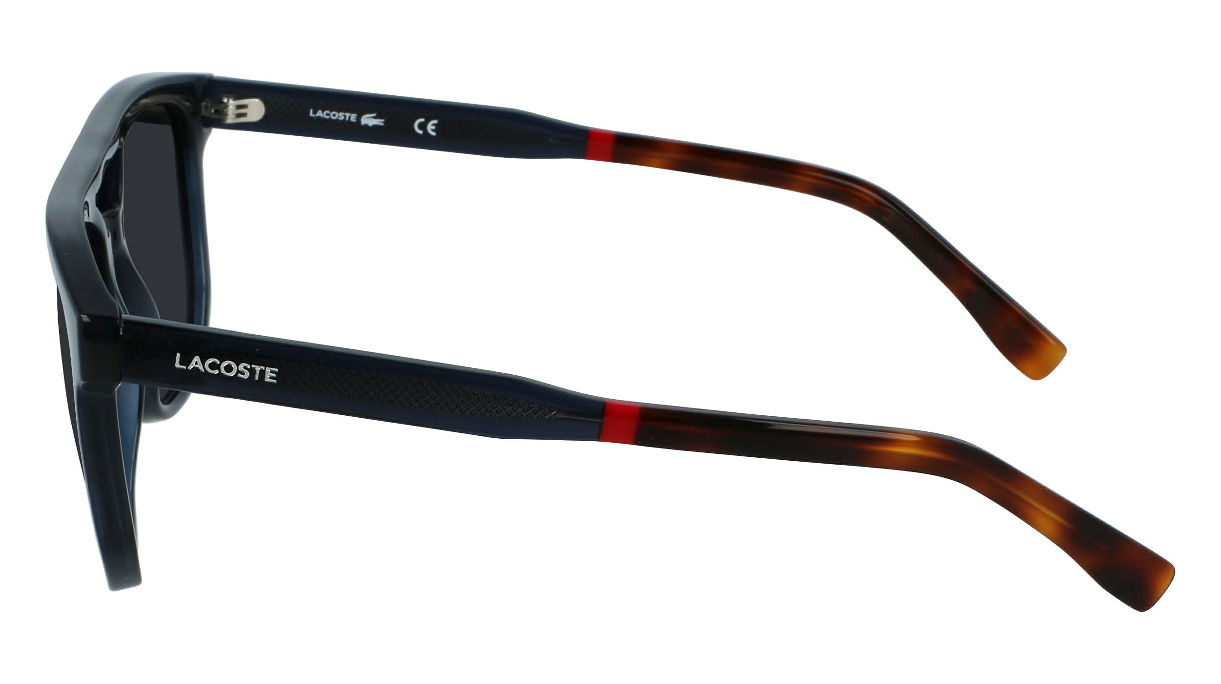 Lacoste L955s Rectangular Sunglasses for Men - UV Protection Polarized Lenses, Classic Aviator Style - Perfect for Driving, Beach, and Outdoor Activities