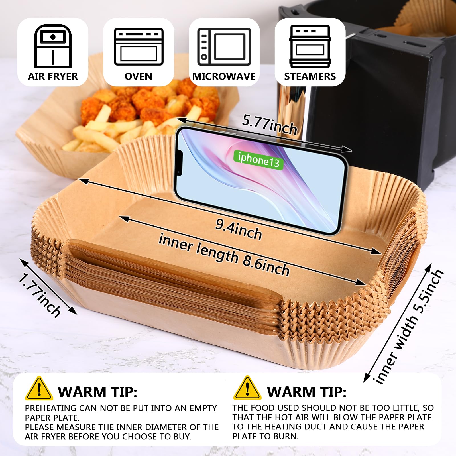 125PCS Air Fryer Liners - 8.6