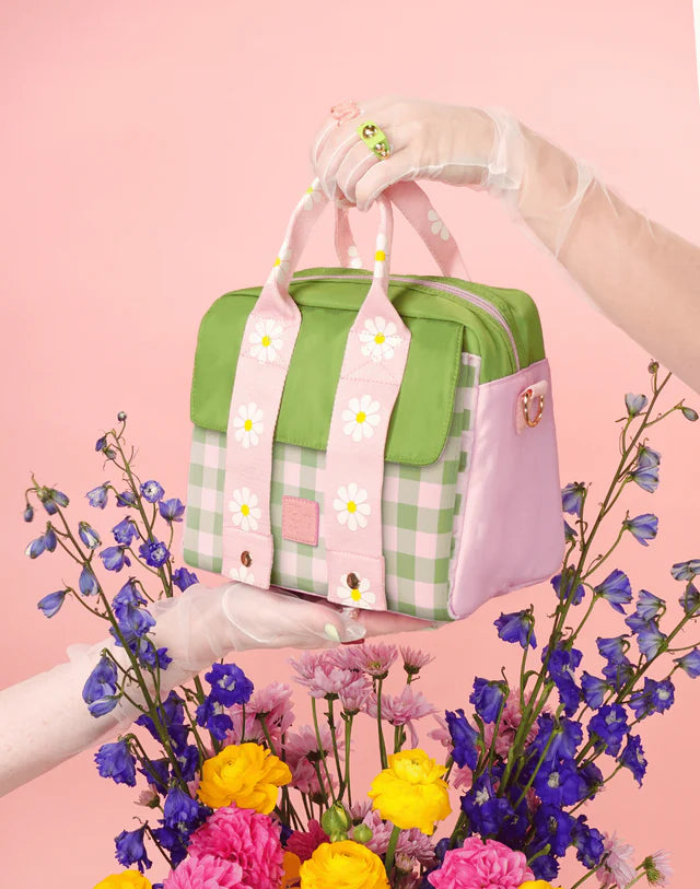 Versailles Garden Lunch Tote Bag - Elegant Floral Printed Insulated Picnic Tote by The Somewhere Co | Perfect for Outdoor Picnics, Beach Trips & Work Lunches