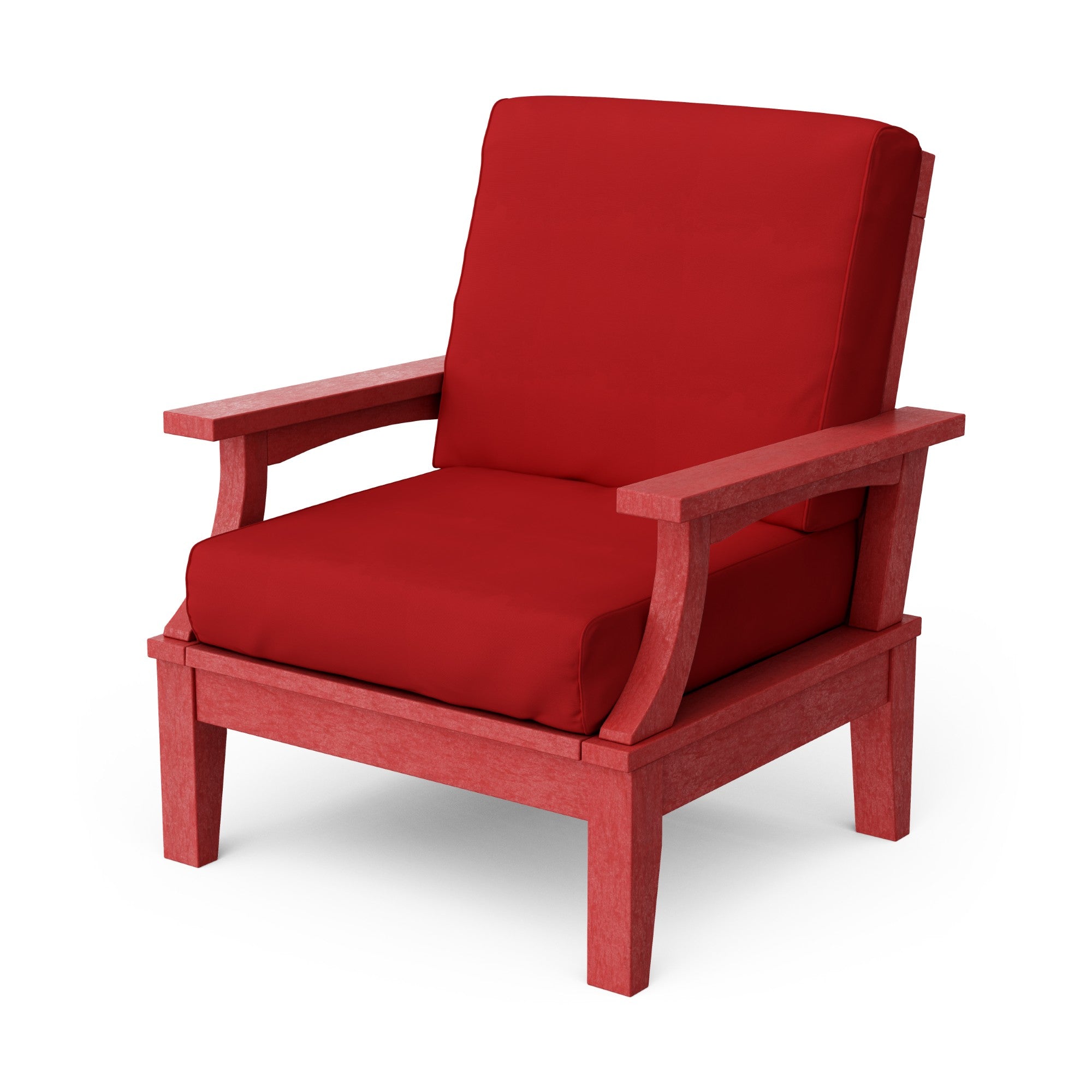 Heritage Deep Seating Patio Chair with Weather-Resistant Cushions - Outdoor Lounge Furniture for Garden, Poolside & Backyard Relaxation