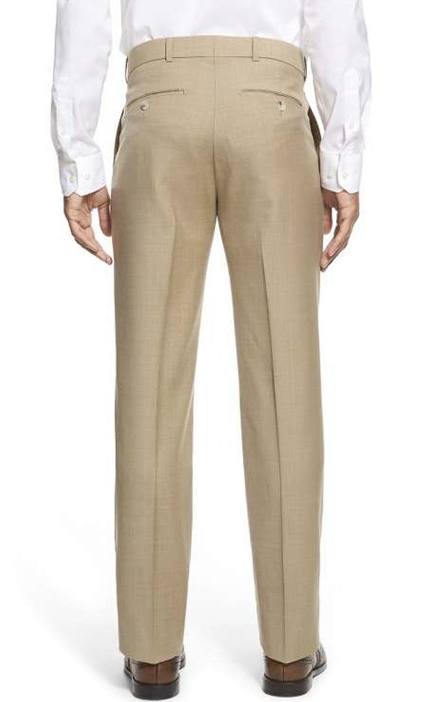 Winthrop & Church Men's Comfortable Plain Front Cotton Pants - Breathable & Lightweight for Office, Casual Wear & Travel