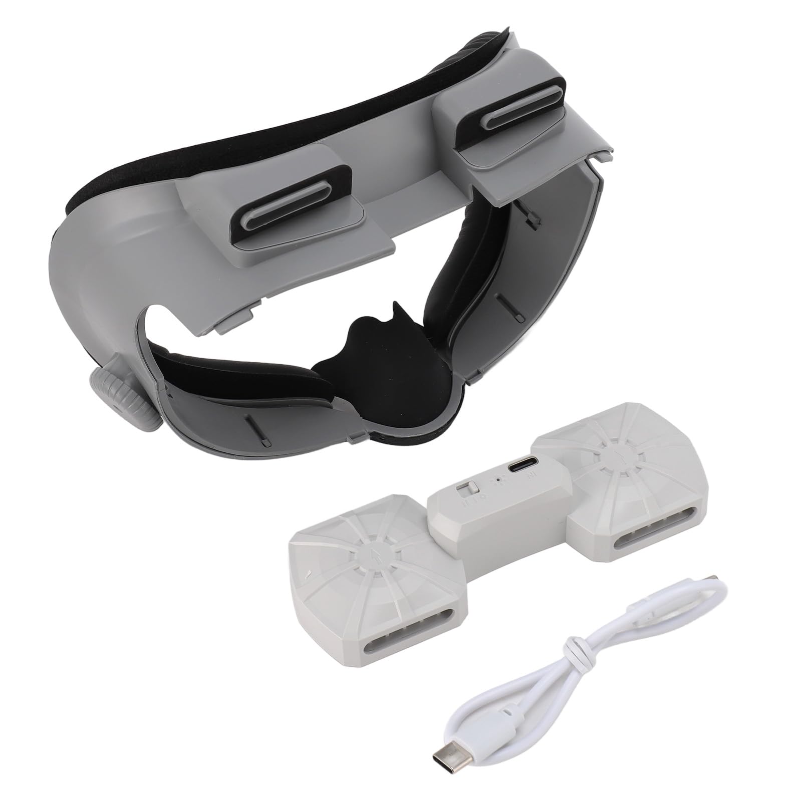 Cooling VR Face Cover with Dual Fans - Comfortable & Safe Material, Pressure Relief for Enhanced VR Experience, Low Power Consumption - Perfect for Oculus Quest 2, HTC Vive, and PSVR Gaming Sessions