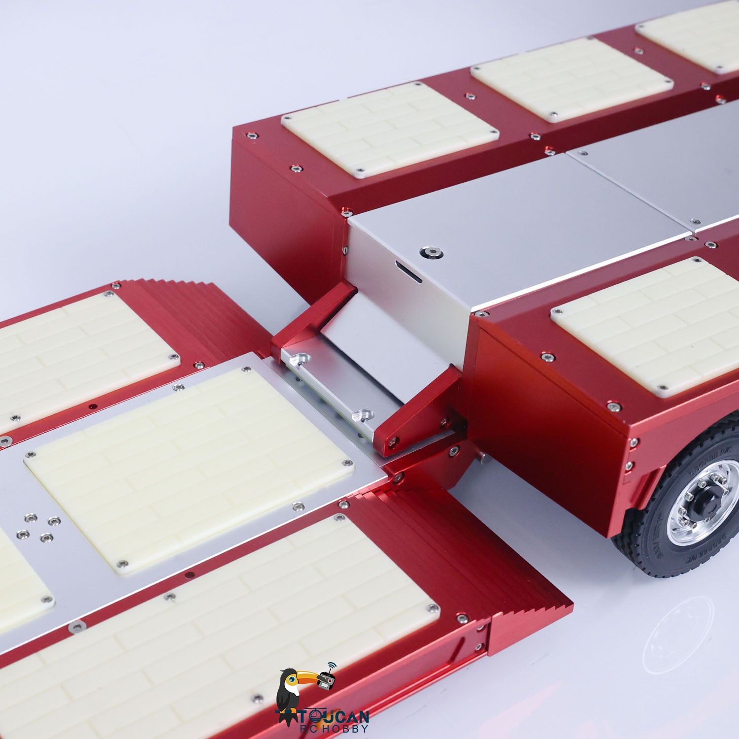 1/14 Scale Degree 996 RC Hydraulic Trailer Truck - 8 Axle Metal Remote Control Model with 5+3 Hydraulic Suspension | Construction Site & Off-Road Play | Collectible Truck for Adults & Hobbyists