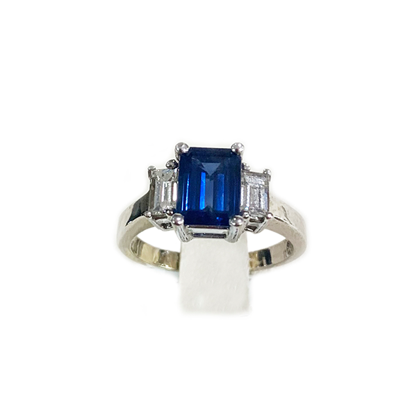 14K White Gold Sapphire Ring for Women - Elegant Blue Sapphire Engagement Ring, Wedding Band, Anniversary Gift - Perfect for Proposals, Bridal Jewelry & Special Occasions