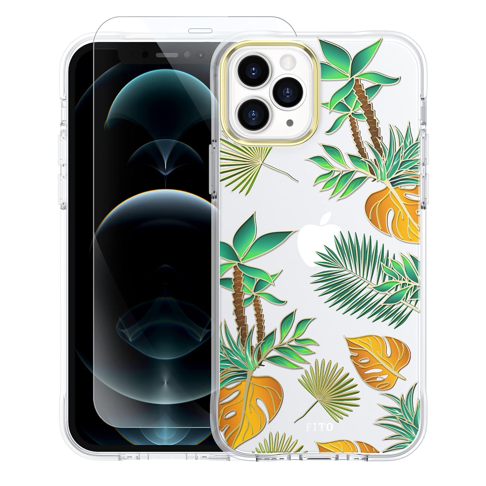 FITO Slim Clear Crystal Case for iPhone 12 & iPhone 12 Pro (6.1 inch) - Yellow-Resistant Protective Cover with Stylish Design | Perfect for Everyday Use, Office & Travel (Coconut Color)