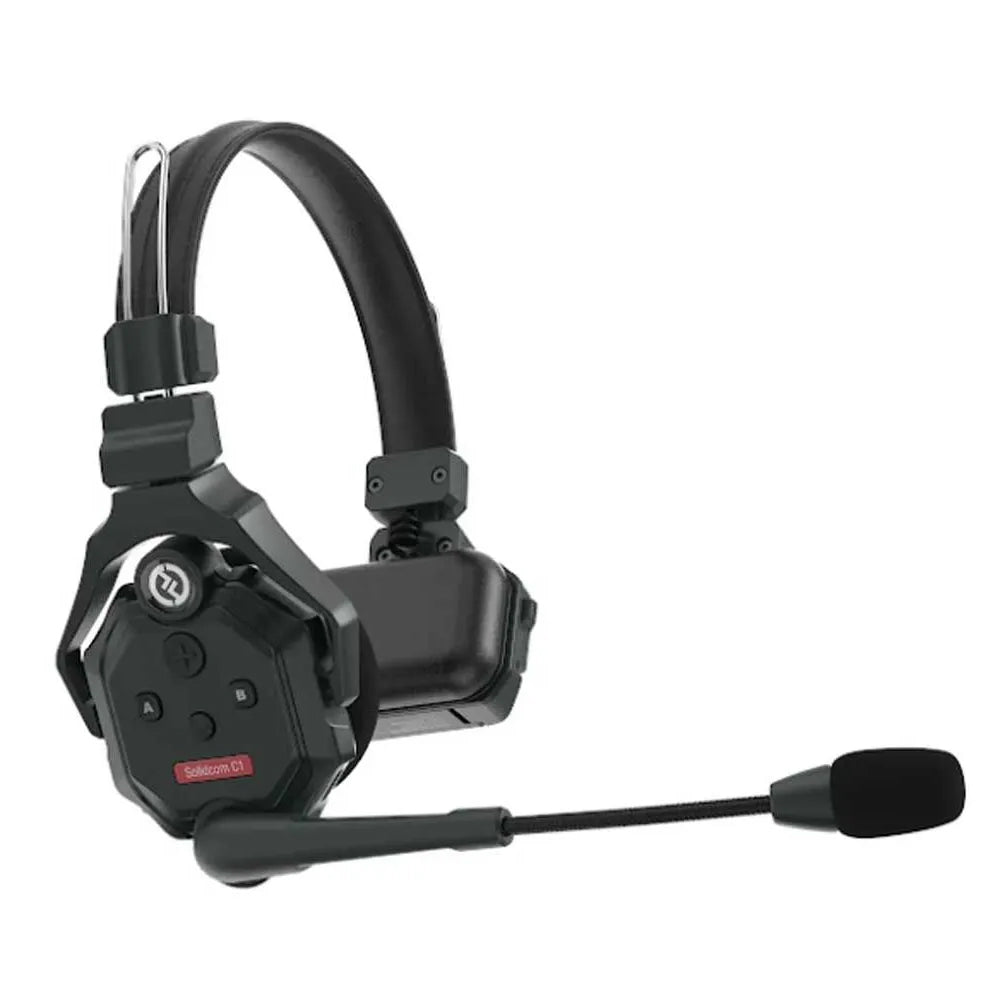 Solidcom C1 Full Duplex Wireless Intercom System - 2 Single Ear Headset Kit for Construction, Security & Event Teams - Clear Communication in Noisy Environments