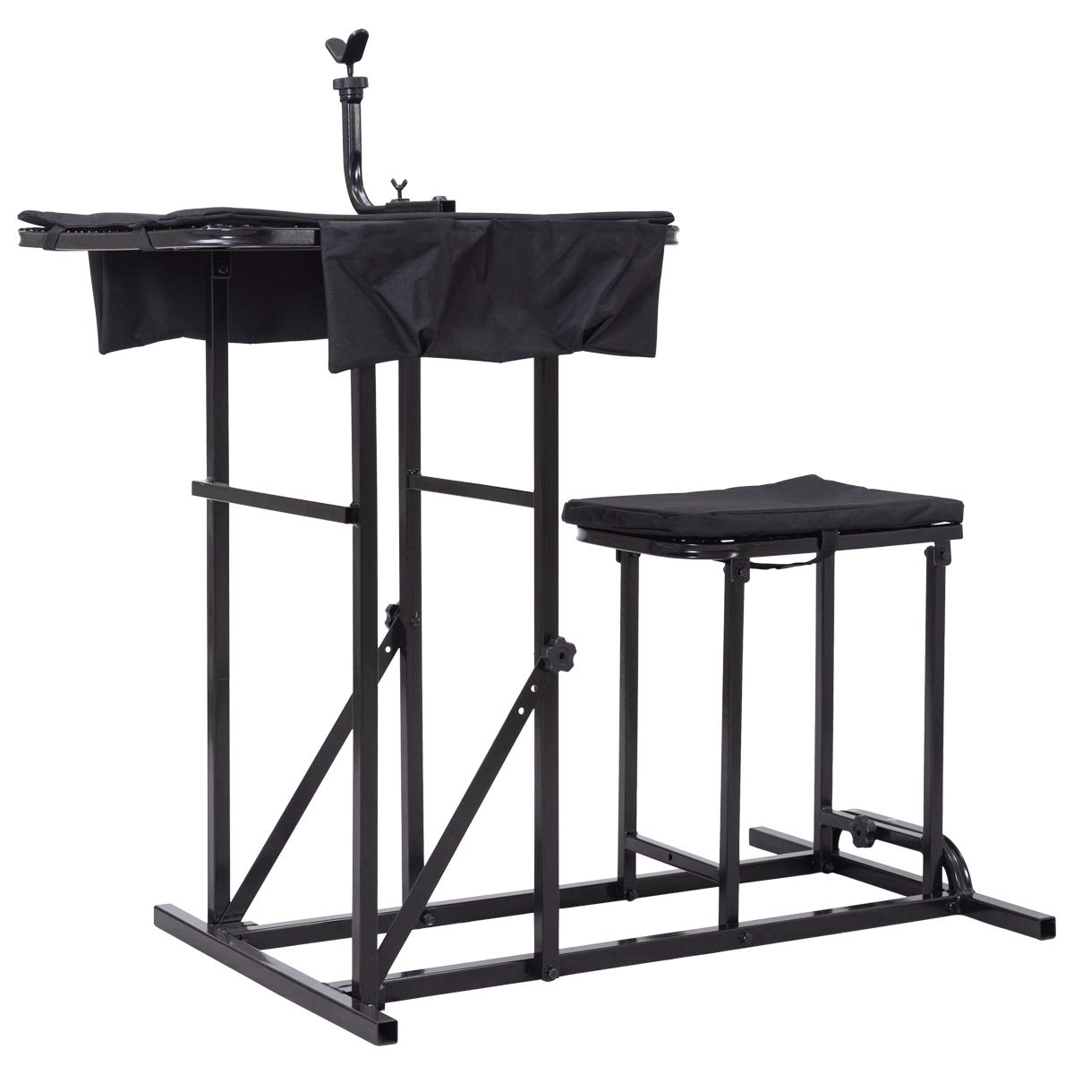 Goplus Adjustable Height Folding Shooting Bench - Portable Hunting Table for Outdoor Target Practice & Rifle Shooting - Perfect for Hunters & Shooting Ranges