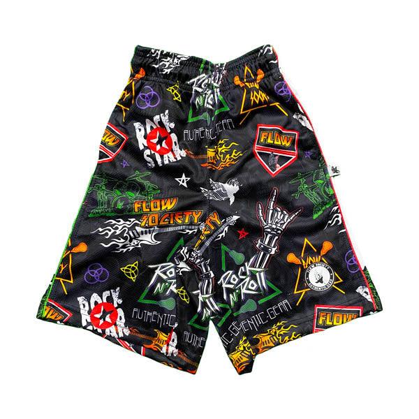 Boys Rock & Roll Flow Shorts - Trendy Graphic Print Casual Shorts for Kids | Perfect for Summer, Skateboarding & Music Festivals