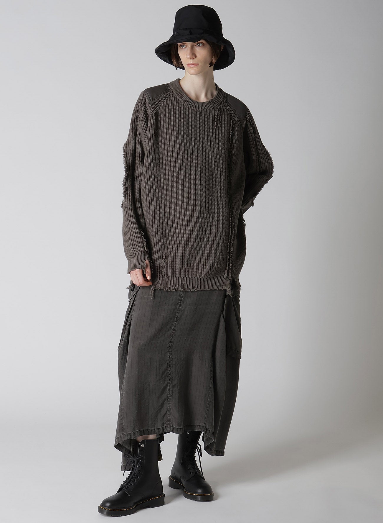 Cupro Stripe Cargo Skirt - Women's High Waist Utility Skirt with Pockets | Casual Wear, Street Style & Outdoor Adventures