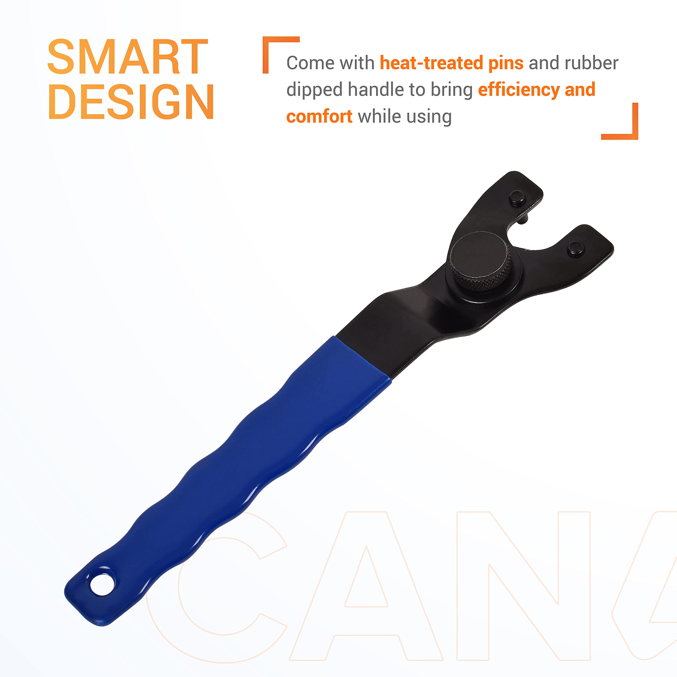 Canamax SEWA20 Adjustable Lock-nut Grinder Wrench (1-3cm) - Compatible with Dewalt, Bosch, Makita & Major Angle Grinders - Perfect for Quick Disc Changes in Metalworking & Construction Projects