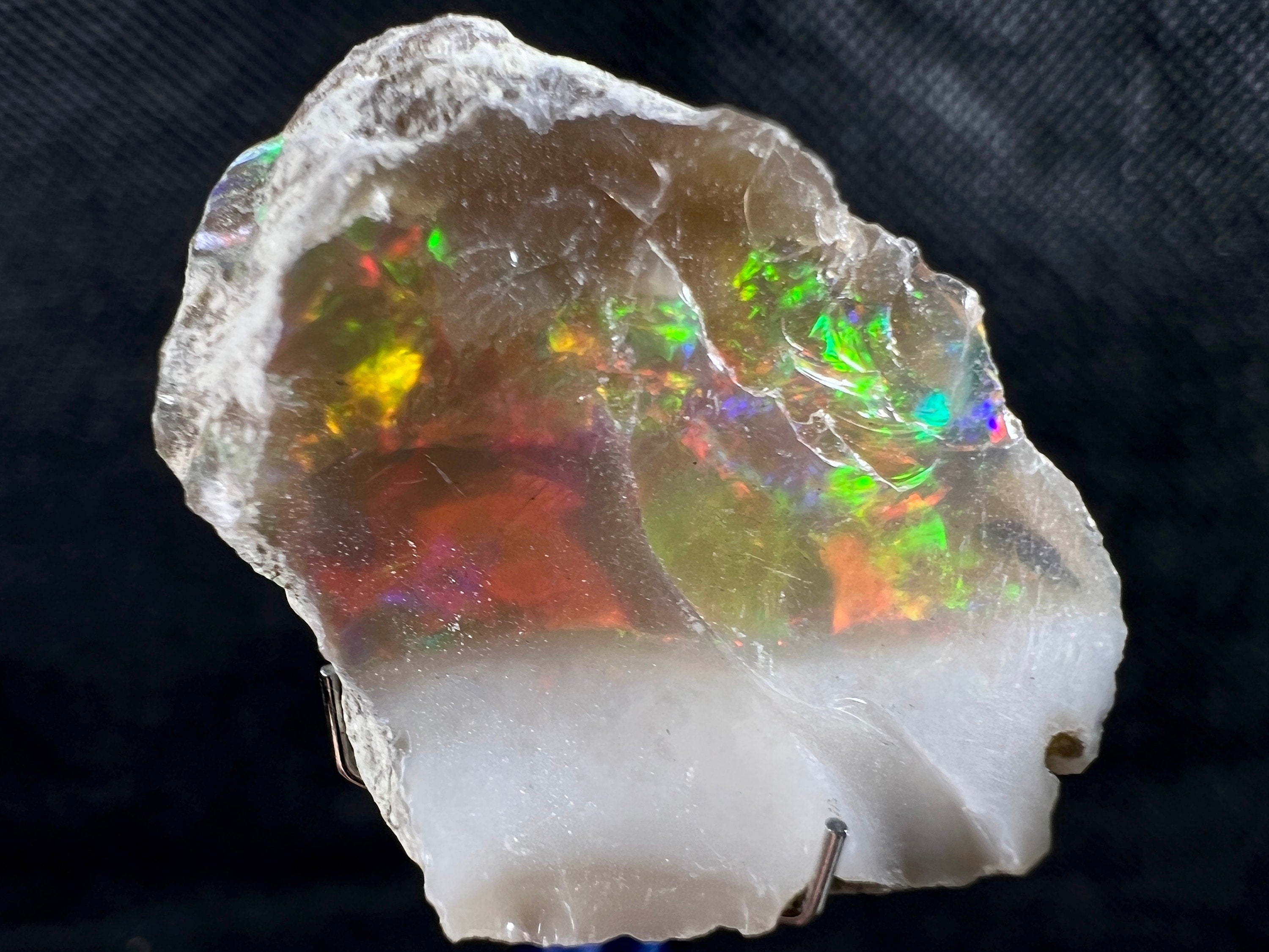 Natural 4A+ Welo Opal Raw Crystal - Premium Cutting Grade Gemstone, October Birthstone (50718) | Jewelry Making, Healing Crystals & Collector's Specimen