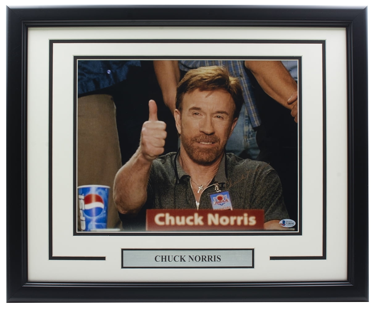 Chuck Norris Autographed 11x14 Framed Dodgeball Movie Photo - Collectible Memorabilia for Fans & Home Theater Decor