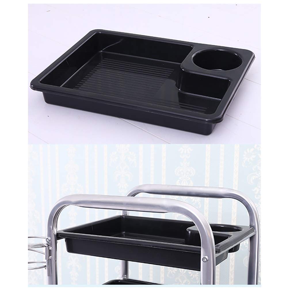 MERTNK 4-Drawer Rolling Trolley for Kitchen, Salon & Spa Storage - Silver