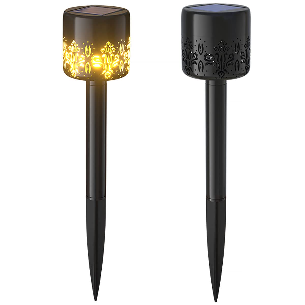 2 Pack Solar Stake Lights - 7 Color Changing LED Solar Lawn Lamps, IP65 Waterproof Solar Ground Lights with Auto On/Off for Yard, Garden, Patio & Courtyard | Perfect for Pathway Lighting, Landscape Decoration & Outdoor Ambience