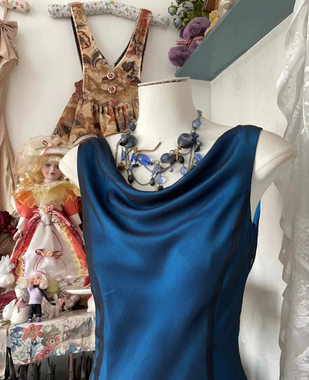 Elegant Mermaid Blue Prom Dress Vintage Evening Gown J6623 - Perfect for Homecoming, Formal Dances & Special Occasions