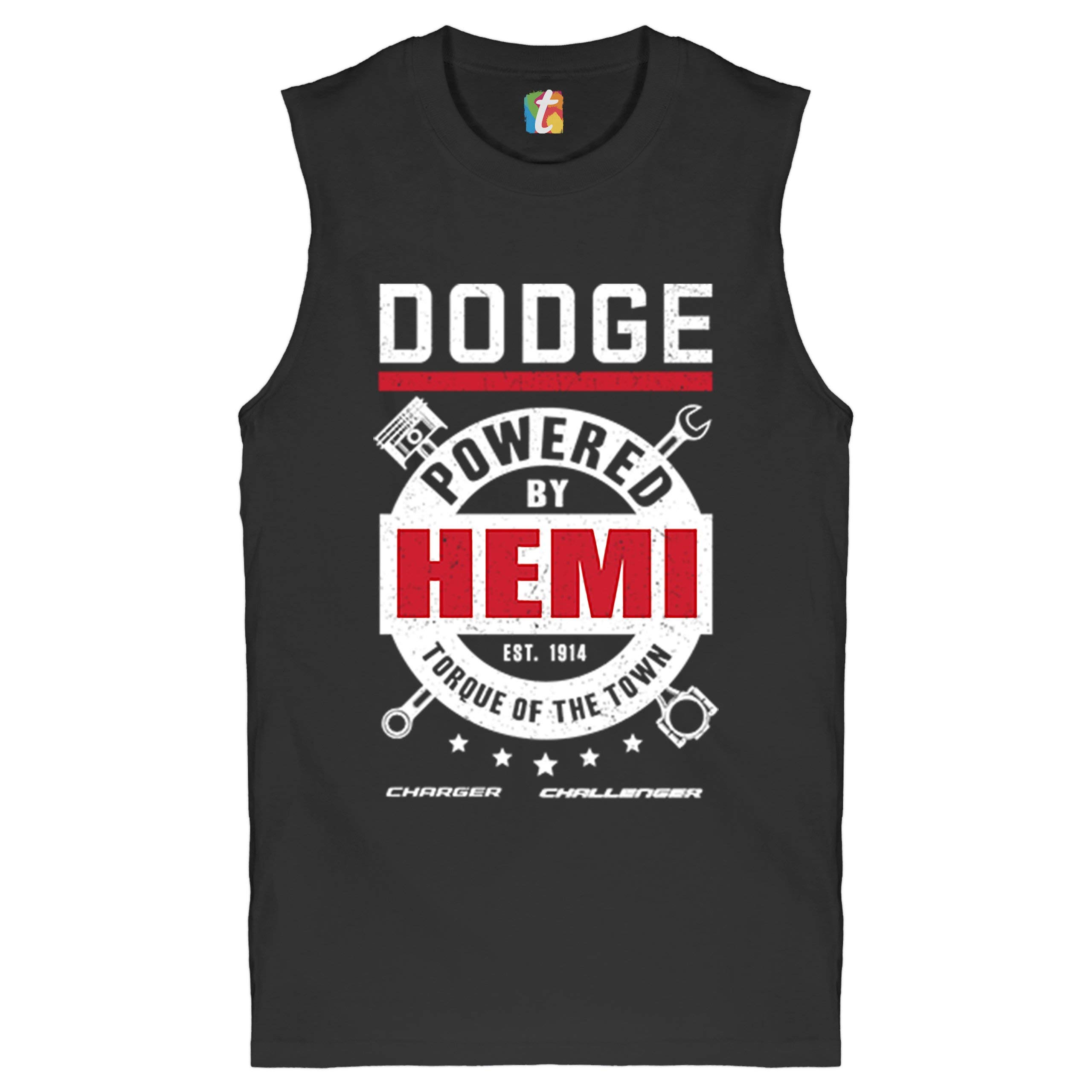 Official Licensed Dodge Hemi Muscle Shirt for Men - Dodge Charger & Challenger Fan Apparel - Perfect for Car Shows, Racing Events & Casual Wear