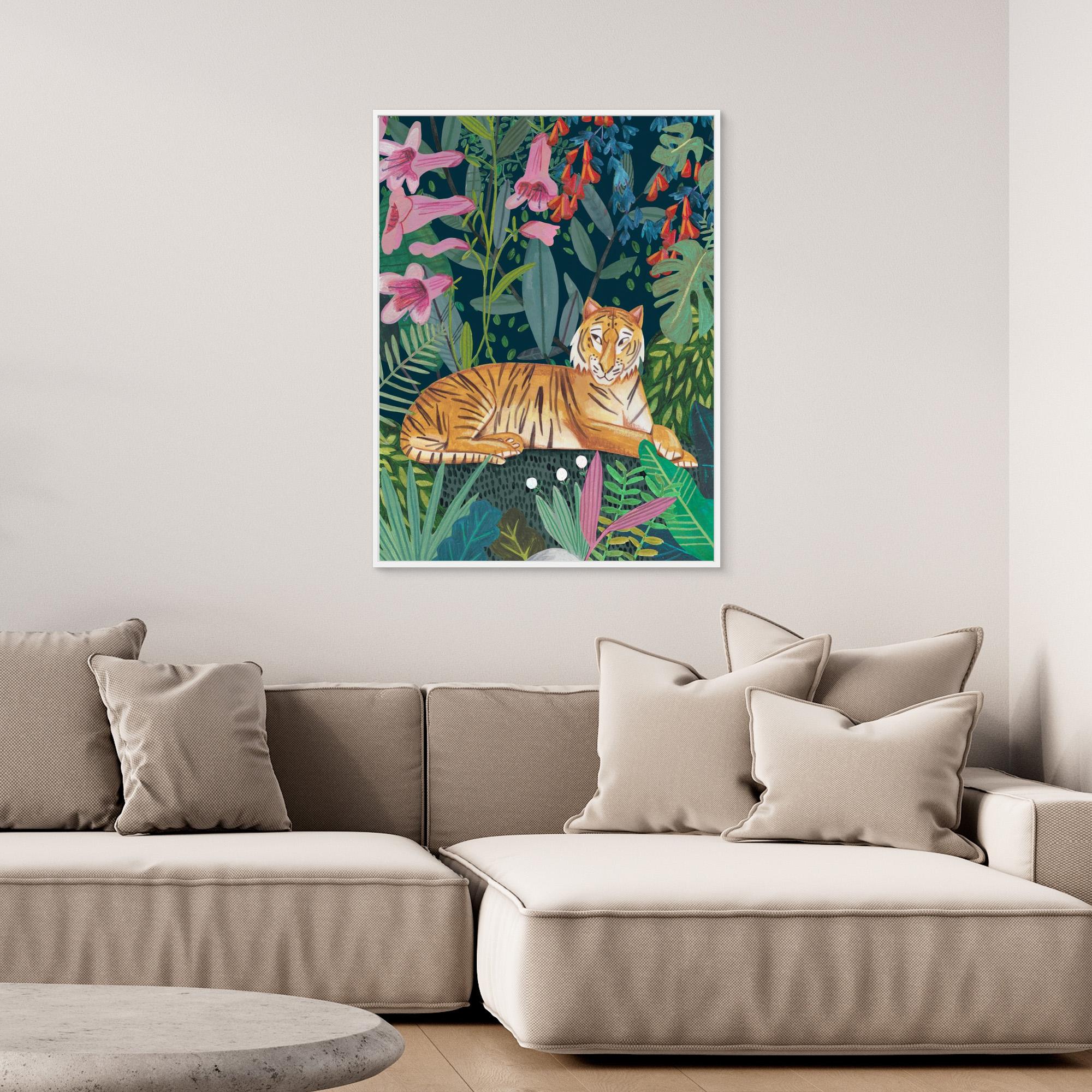 Premium Canvas Print - Tiger in the Jungle by Caroline Bonne Müller - Stunning Wildlife Wall Art for Living Room, Bedroom & Office Decor
