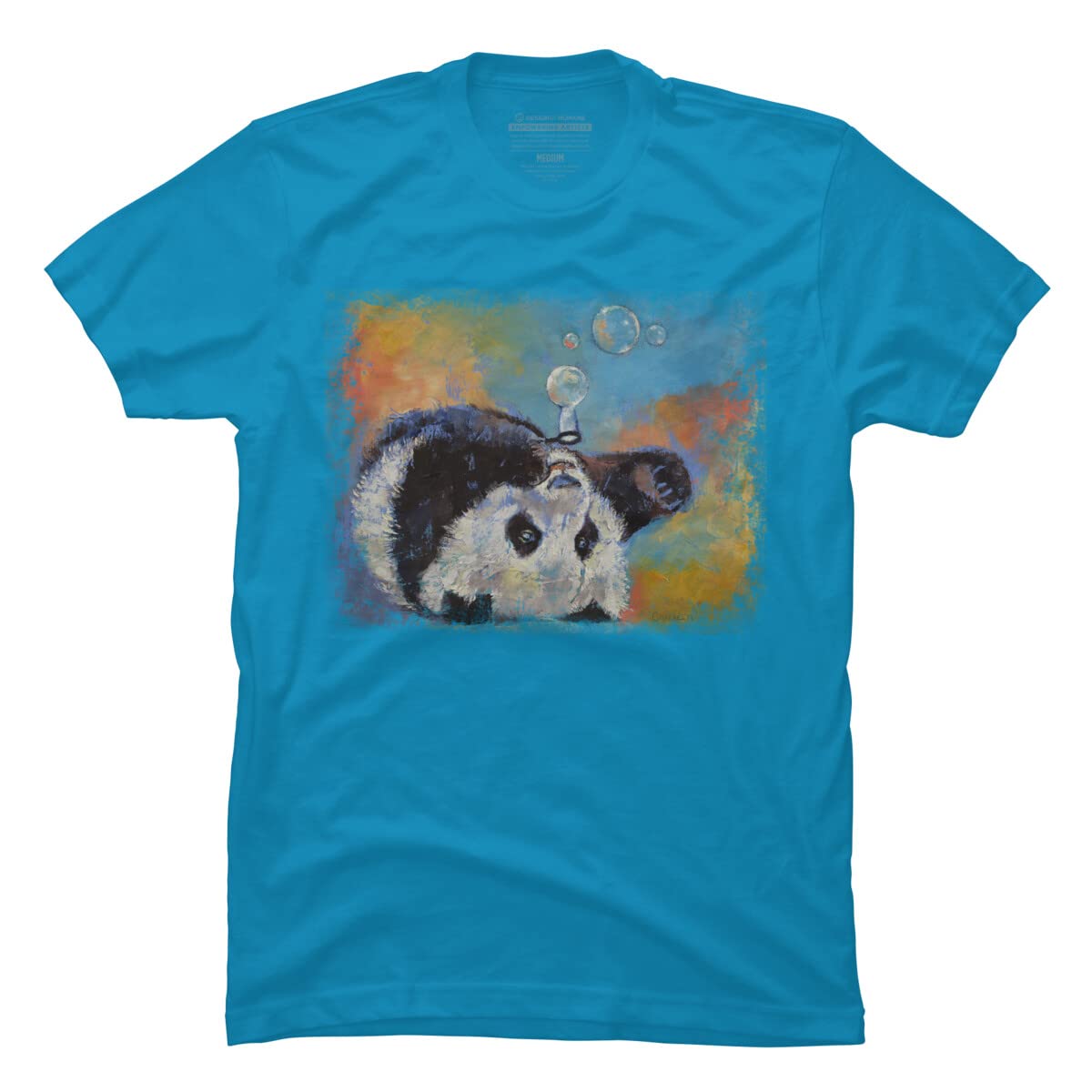 Design By Humans Men's Blowing Bubbles Graphic T-Shirt by Creese - Soft Cotton Tee for Casual Wear, Street Style & Everyday Outfits