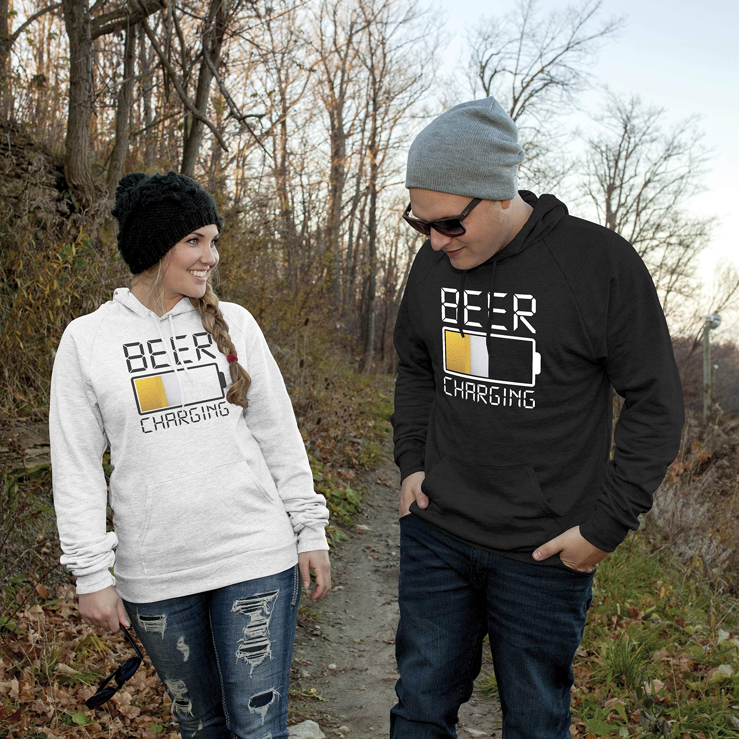 Lepni.me Hoodie Sweatshirt - Funny Beer Charging Quotes & Bar Humor for Beer Lovers | Perfect Gift for Beer Enthusiasts & Pub Crawls