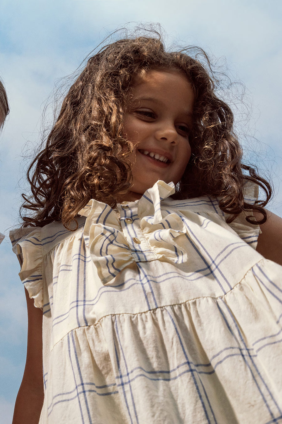 MarMar Copenhagen Dasha Blue Check Girls Dress - Stylish & Comfortable Outfit for School, Parties & Everyday Wear