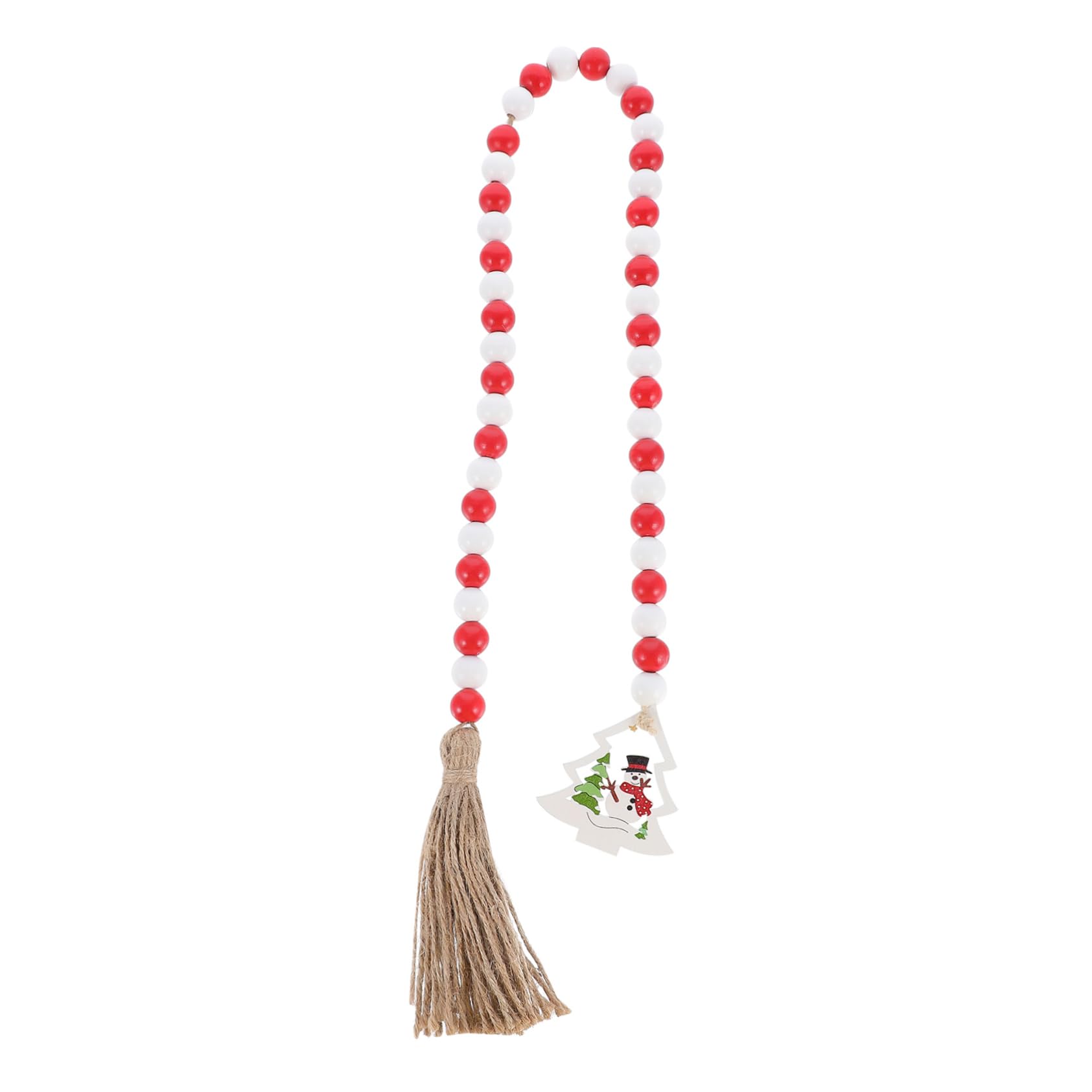 CORHAD 12-Piece Wooden Bead Garland Set - Farmhouse Christmas Decor, Rustic Macrame Tassel Garland for Holiday Tree, Mantel & Wall Decor - Perfect for Nativity Scenes, Fireplace & Cozy Home Decor