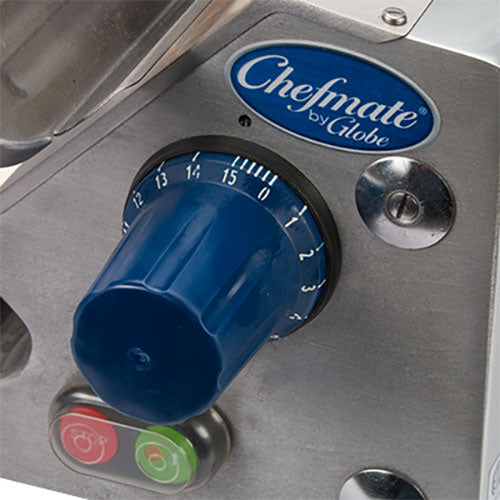 Globe Chefmate GC512 Medium Duty Manual Slicer - 12 Inch Stainless Steel Blade for Deli Meats, Cheese & Vegetables | Perfect for Home Kitchens, Delis & Catering Businesses