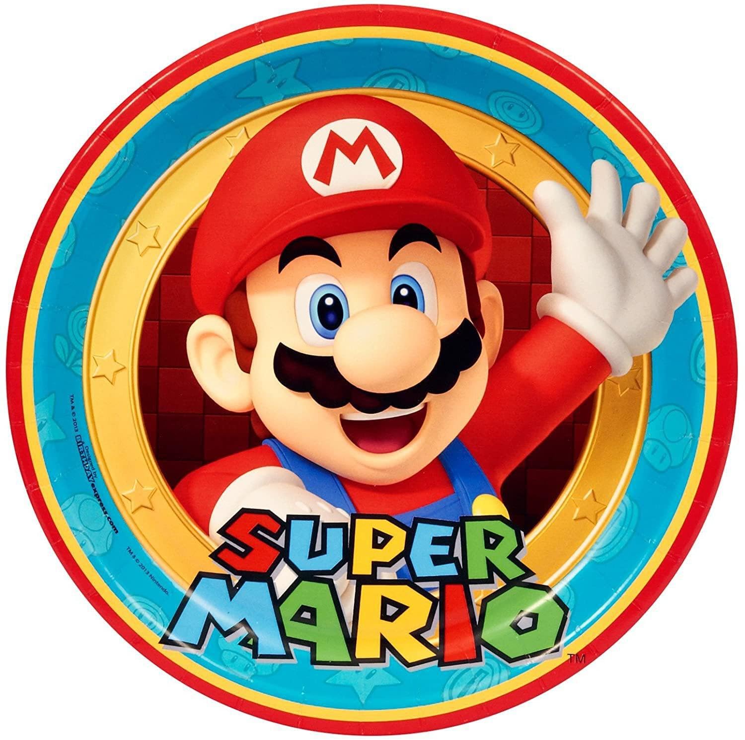 Super Mario Bros Cake Topper - Round A4 Edible Wafer Paper - Custom Birthday Cake Decoration for Parties, Baby Showers & Special Occasions