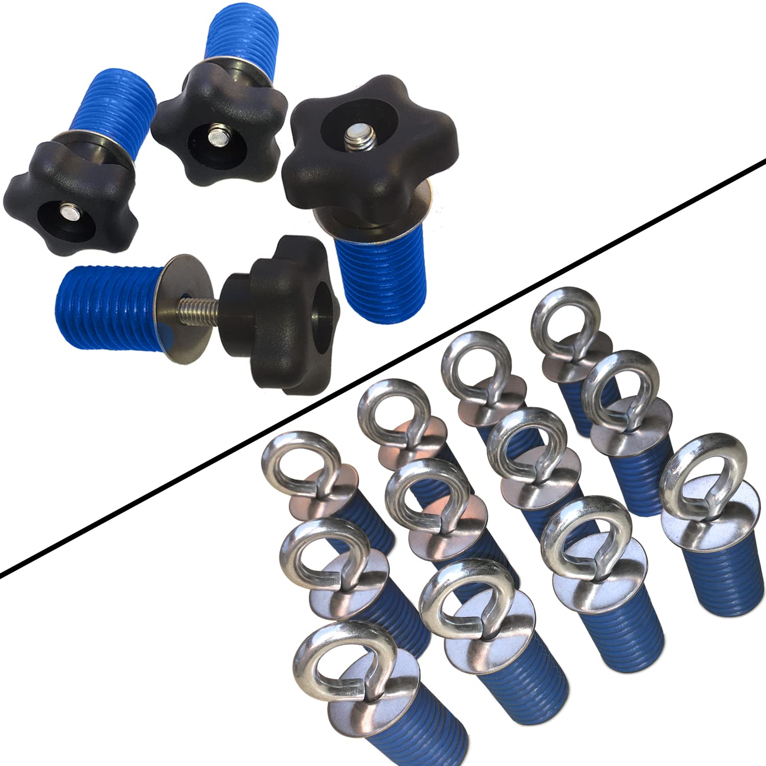 GripPRO ATV Tie Down Anchors Kit - 4 Knob & 12 Twist Lock Anchors Compatible with Polaris RZR & Sportsman ATVs (Not for Ranger/General) - Secure Your ATV for Transport & Storage