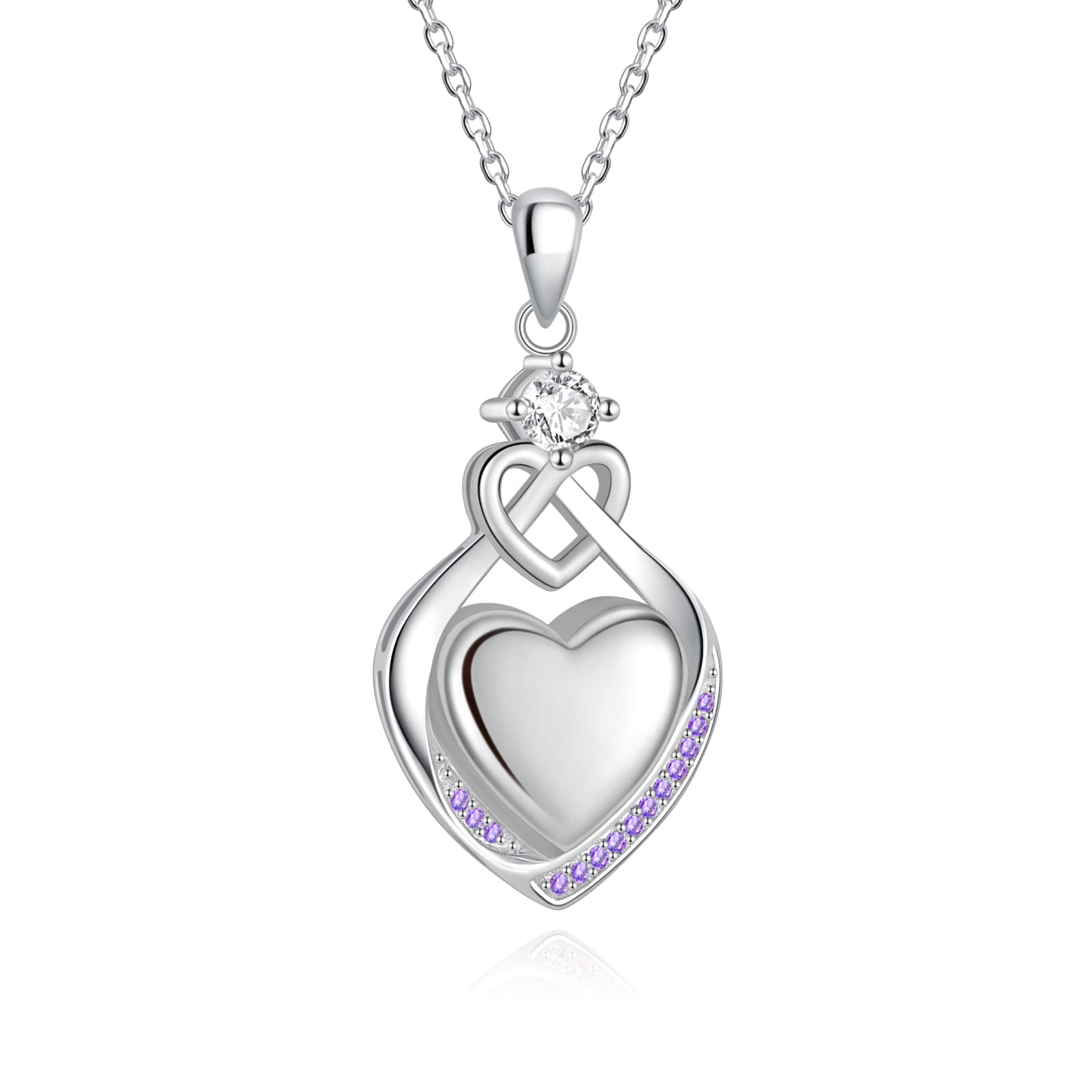 925 Sterling Silver Cremation Jewelry - CZ Teardrop Urn Necklace for Ashes, Heart Memorial Pendant, Keepsake Jewelry Gift for Loved Ones | Perfect for Funeral, Memorial Service & Remembrance Ceremonies