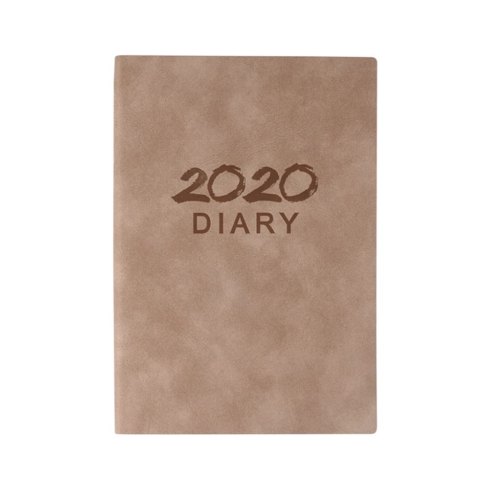 Cabilock 1-Piece A5 2020 Creative Planner - Efficient Schedule Notebook & Diary for Home, School, Office - Khaki Color | Perfect for Daily Planning, Goal Tracking & Productivity Organization