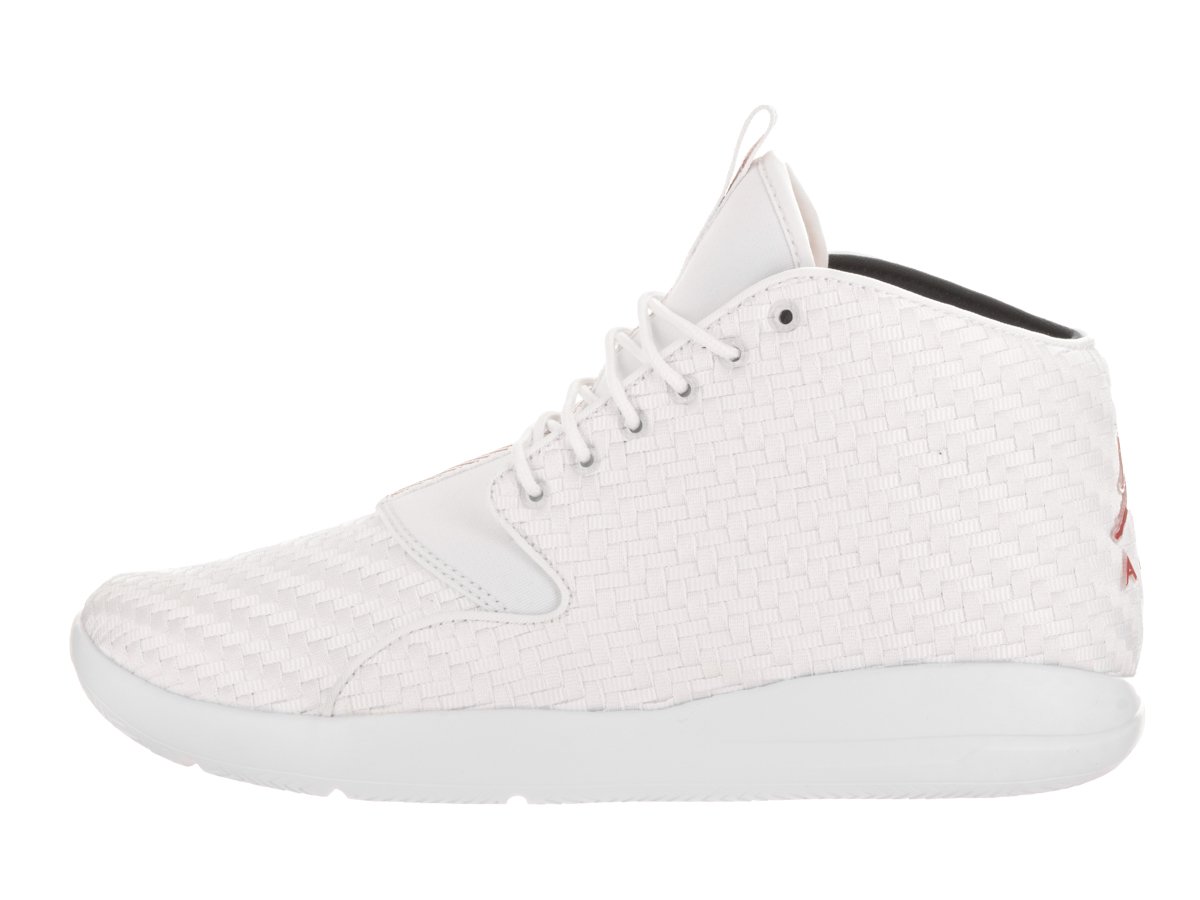 Nike Jordan Men's Eclipse Chukka Basketball Shoes - White/Gym Red/Black - Size 13 US - Perfect for Court Play, Streetwear & Casual Style