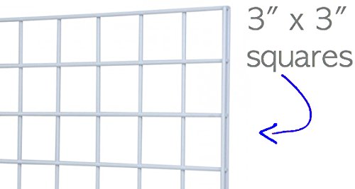 Commercial Grade Gridwall Panels - Heavy Duty 2' x 4' Retail Display Rack (3-Pack, White) | Durable Store Fixtures for Clothing Boutique, Trade Show & Visual Merchandising