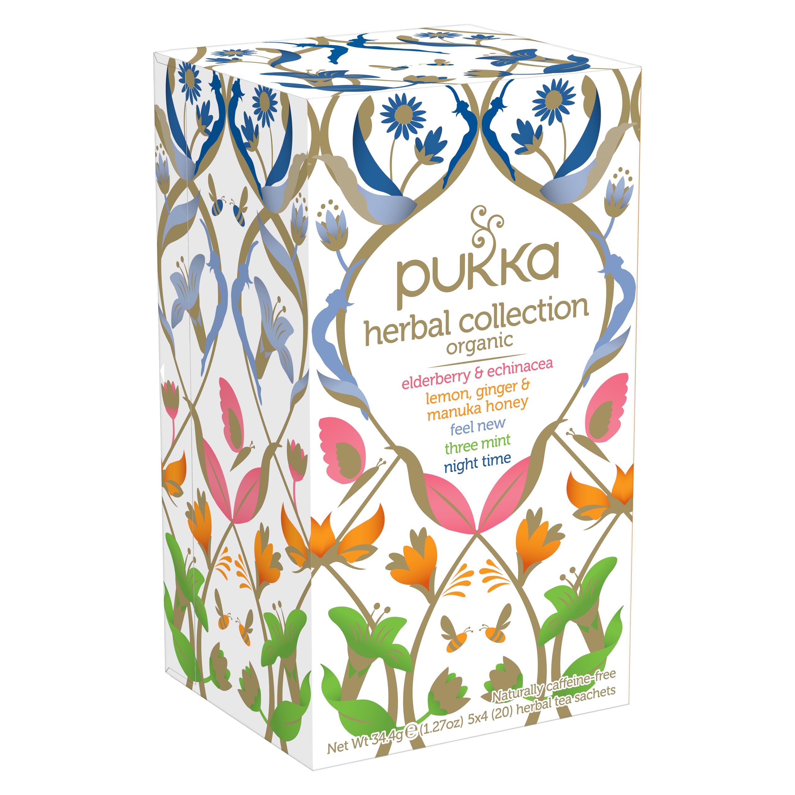 Organic Pukka Herbal Tea Collection - 20 Tea Bags | Caffeine-Free Herbal Infusion for Relaxation & Wellness | Perfect for Evening Tea, Meditation & Stress Relief