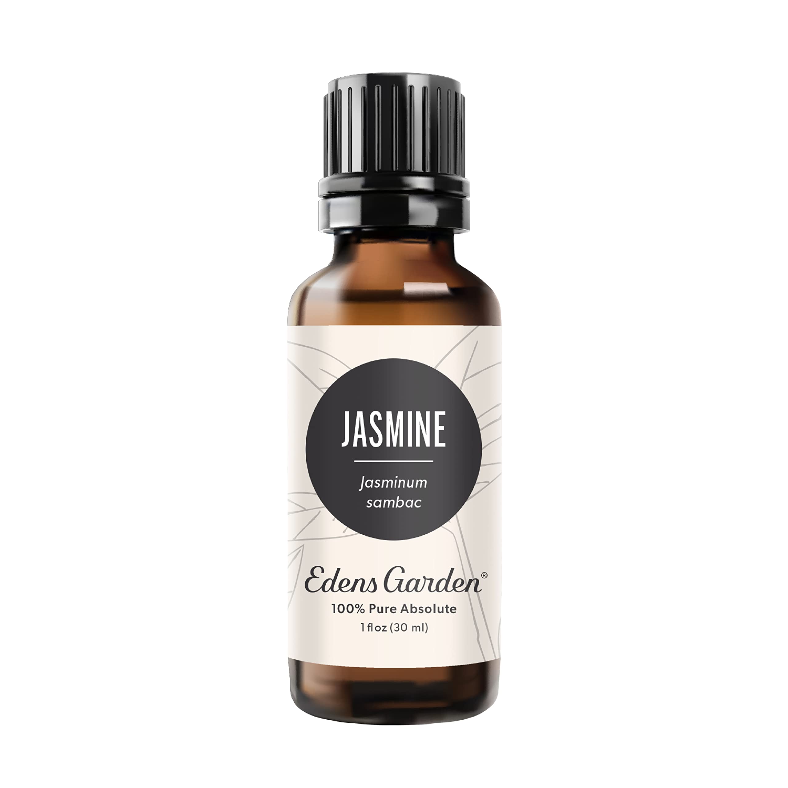 Edens Garden 100% Pure Jasmine Sambac Absolute Essential Oil - Premium Grade, Undiluted, Natural Therapeutic Aromatherapy Oil for Diffusers, Candles, Humidifiers - Kid Safe 30ml (1 fl oz) - Perfect for Relaxation, Stress Relief & Home Fragrance