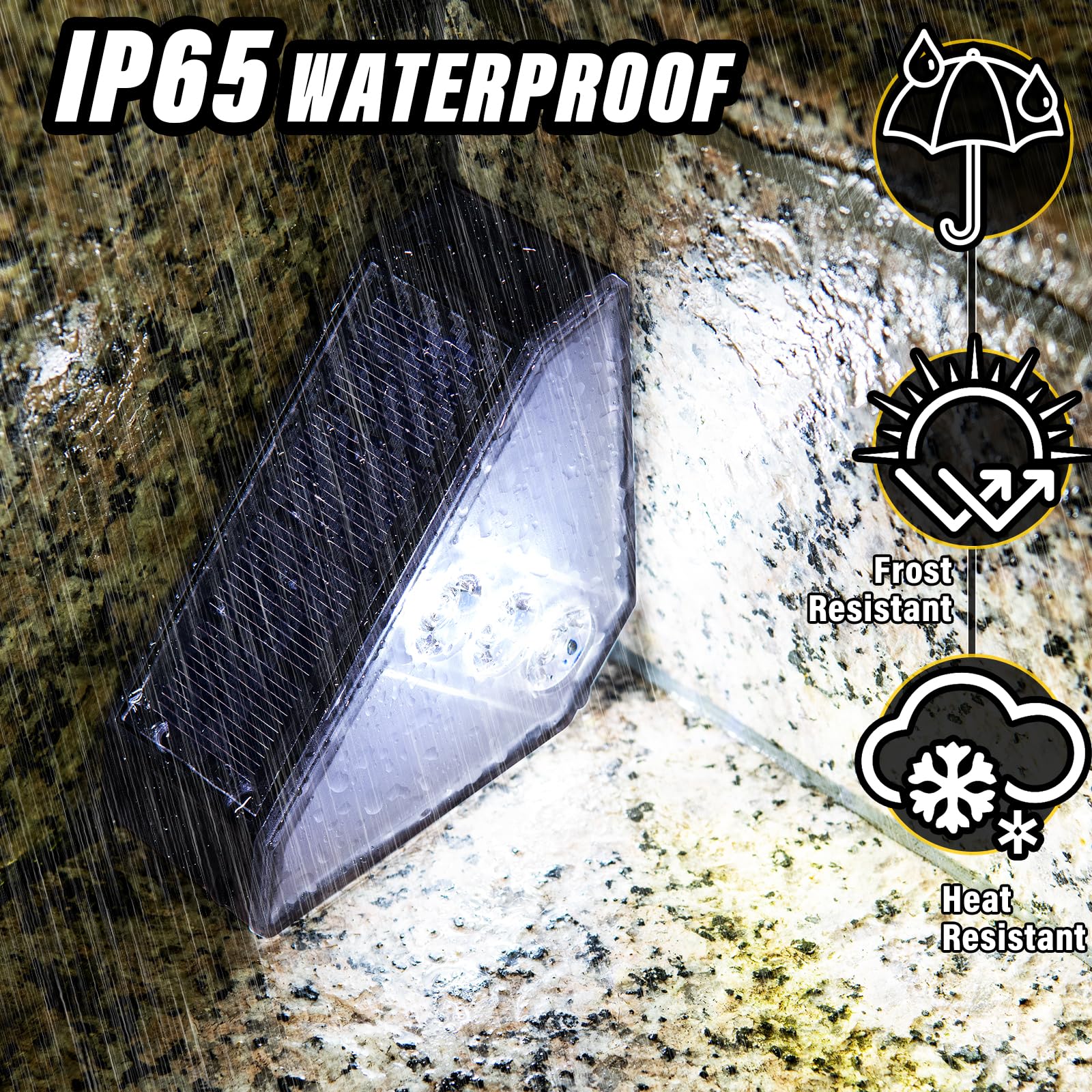 ROSHWEY 10 Pack Solar Step Lights for Outdoor Stairs - Waterproof Triangle Deck Lights with Cool White LED - Solar Powered Pathway Lighting for Front Porch, Backyard, Patio, Garden & Walkways - Perfect for Nighttime Safety and Landscape Decor