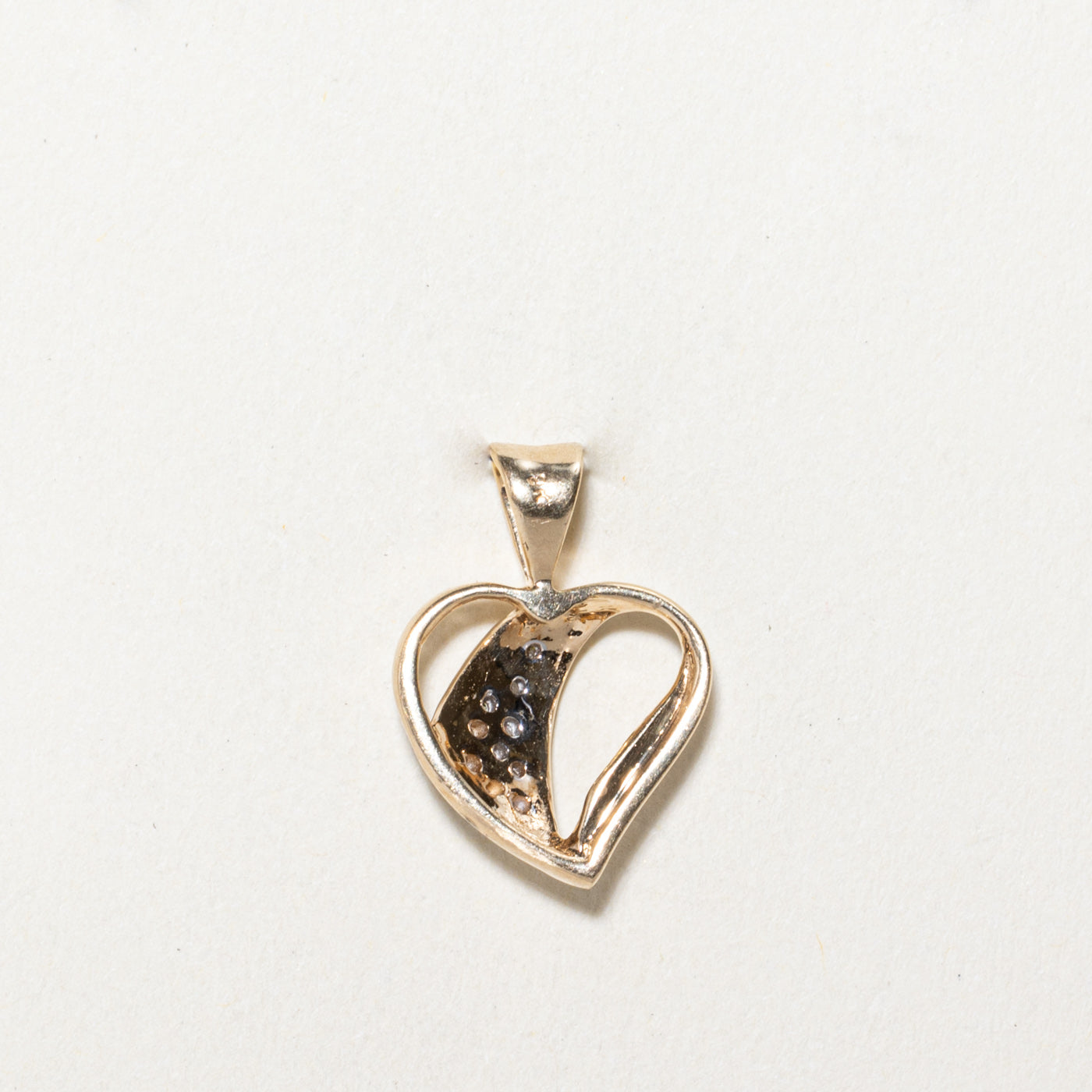 0.07ctw Diamond Open Heart Pendant Necklace for Women - Elegant 14K Gold Jewelry Gift for Valentine's Day, Anniversary & Special Occasions