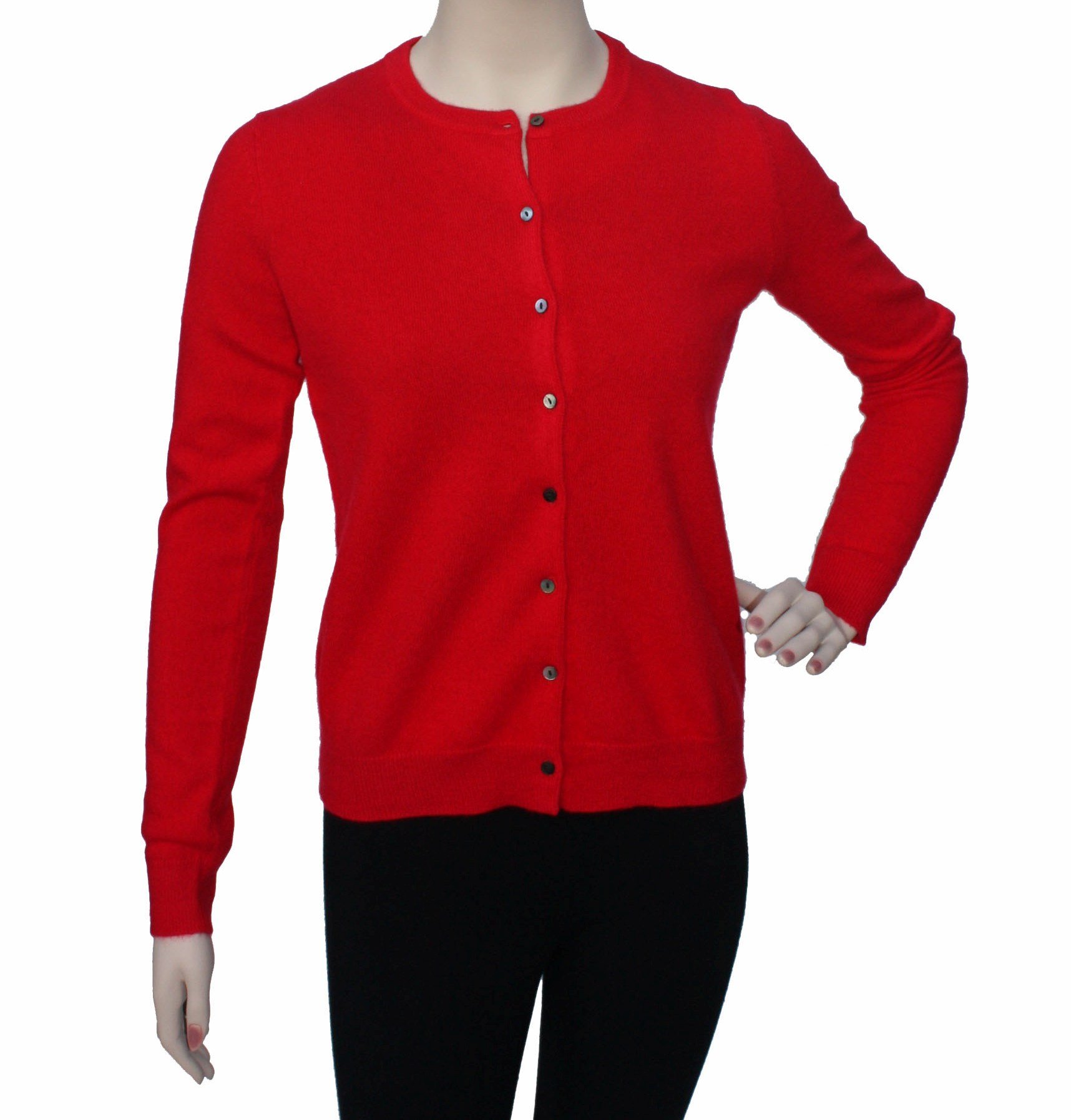 100% Pure Cashmere Women's Cardigan Sweater - Round Neck, Long Sleeve, Button Down, Soft & Warm Winter Knitwear for Office, Travel & Casual Outfits