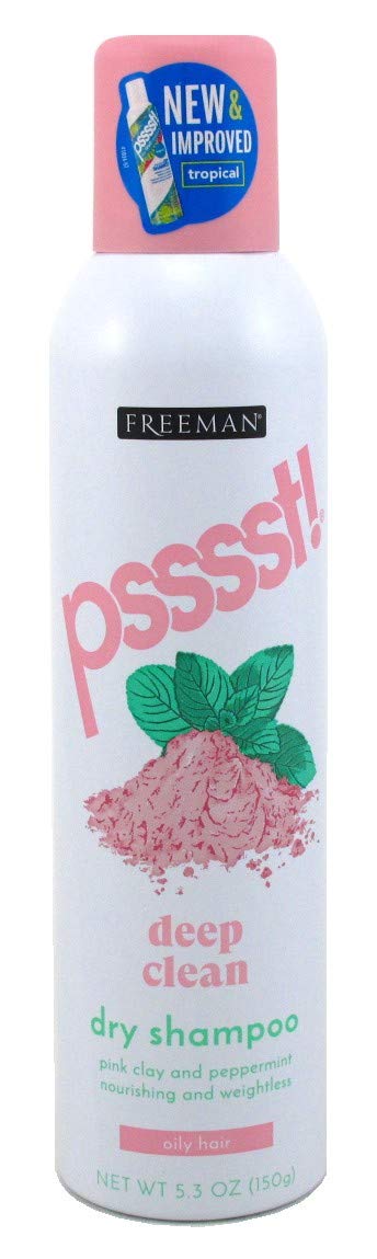 Psssst Deep Clean Dry Shampoo for Oily Hair - 5.3oz Travel Size | Refresh Hair Between Washes for Workouts, Travel & Busy Mornings