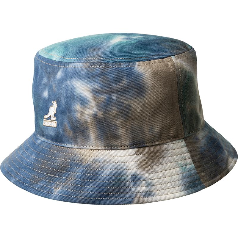 Kangol Tie Dye Bucket Hat for Women & Men - Earth Tone Summer Sun Hat for Outdoor Activities, Beach, Music Festivals & Travel Accessories