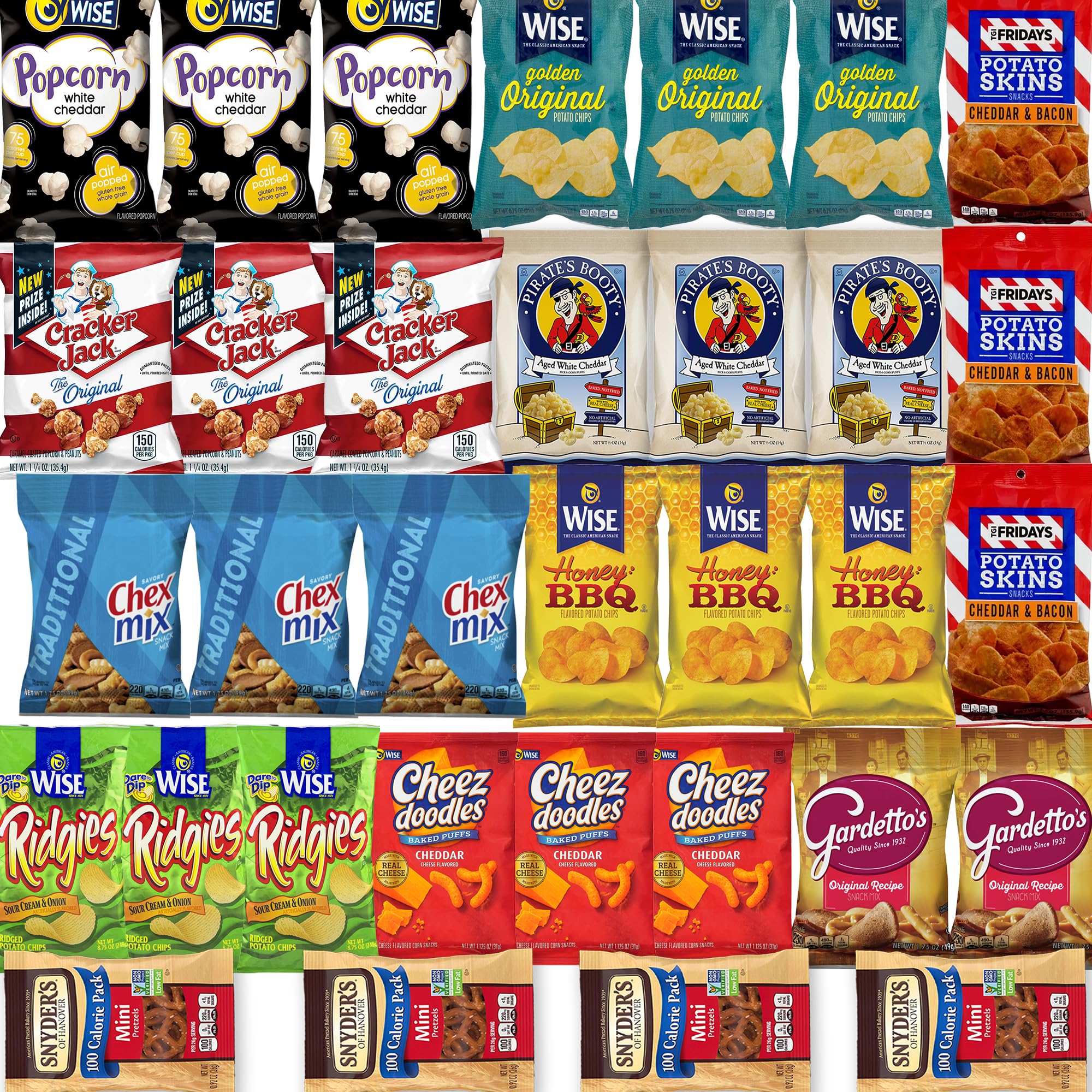 Bussin Boxes Assorted Chips Variety Pack - 50 Count of Potato Chips, Pretzels, Popcorn & Healthy Snacks | Perfect for Office Snacks, Party Favors & Road Trips