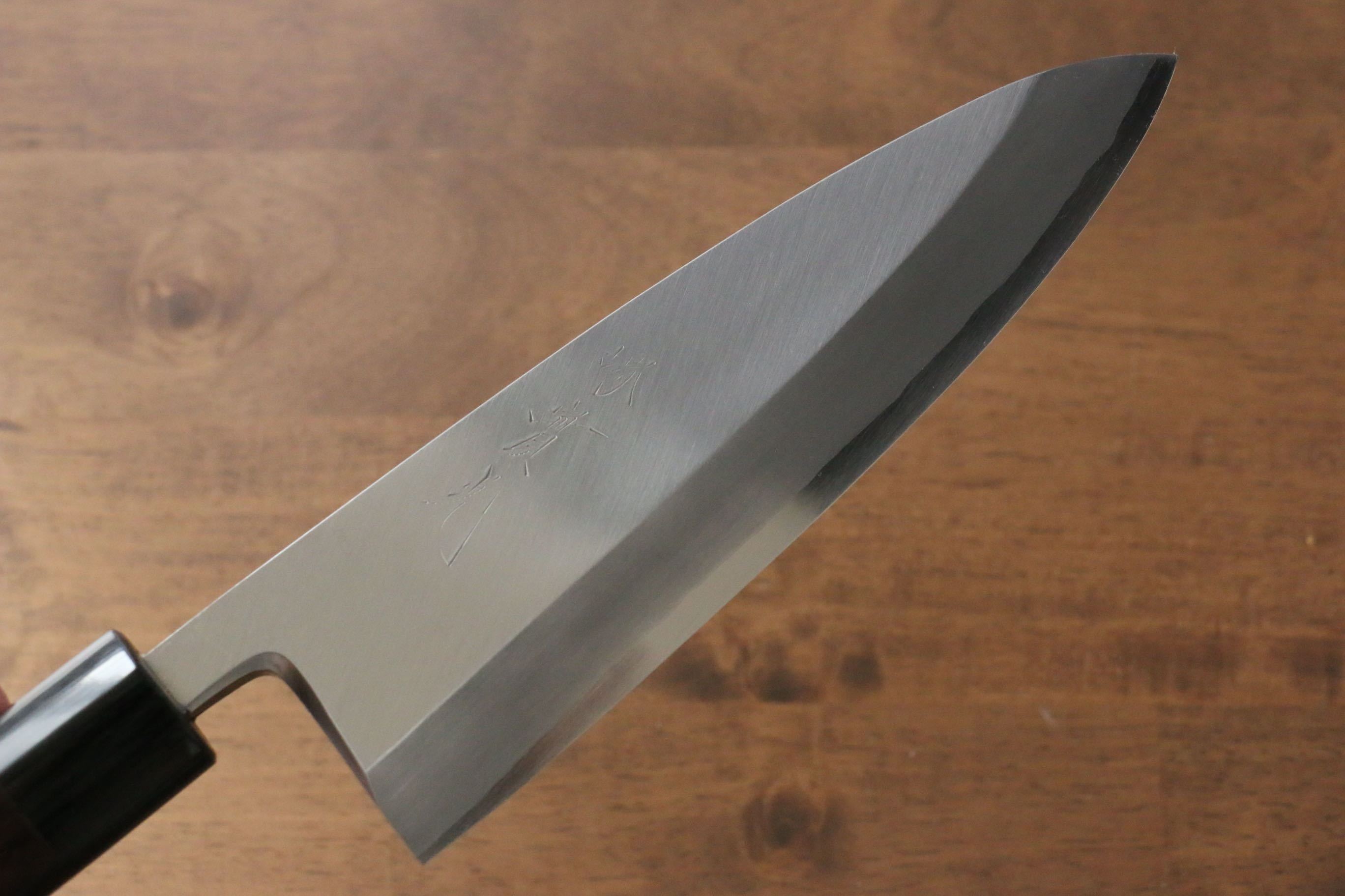 Jikko Silver Steel No.3 Deba Knife 180mm - Premium Japanese Kitchen Knife with Shitan Handle for Sushi, Fish Filleting & Meat Cutting - Professional Chef & Home Cooking Essential
