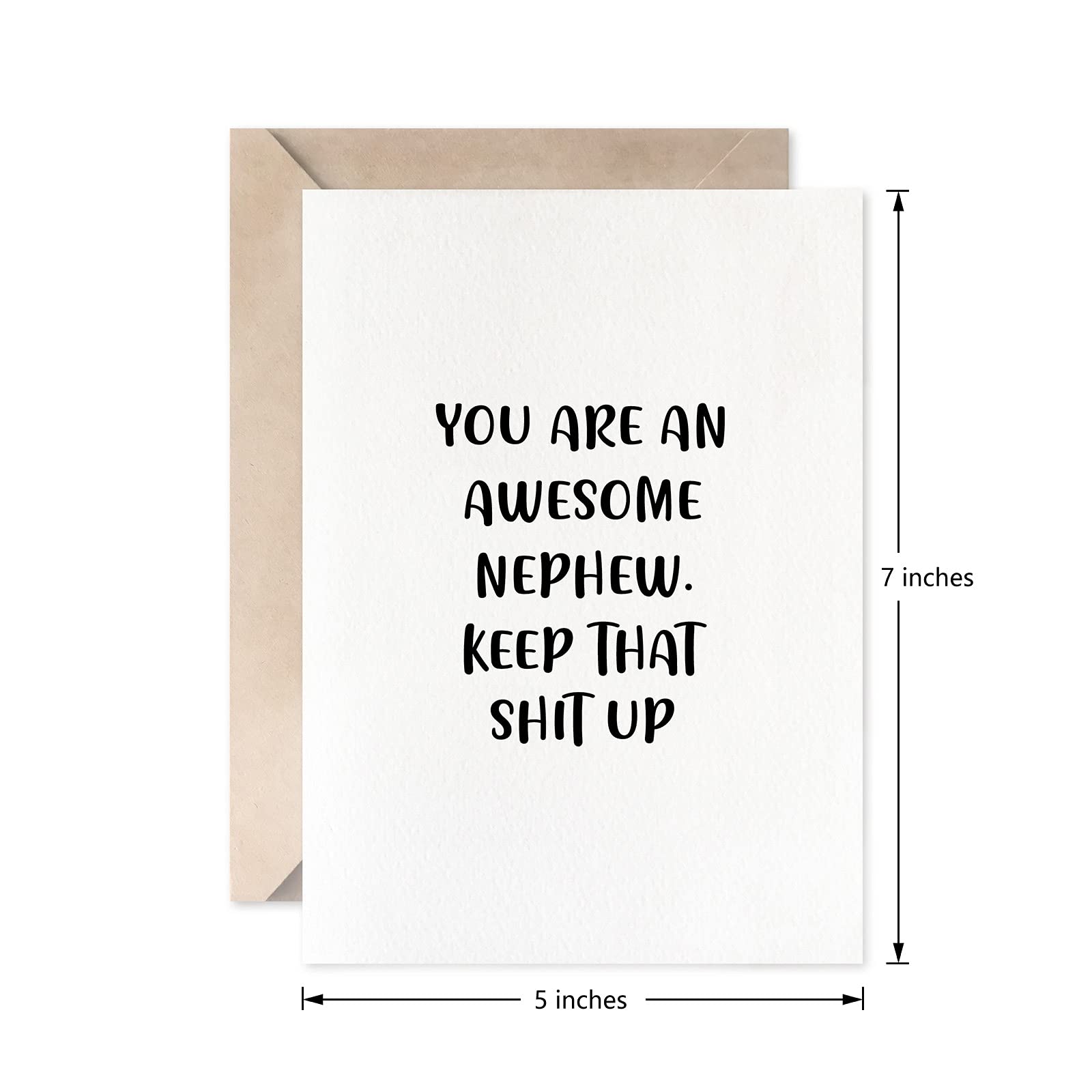 Funny Birthday Card for Nephew - Unique Boy Christmas & Graduation Greeting Card Gift from Uncle/Aunt - Perfect for Special Occasions & Family Celebrations