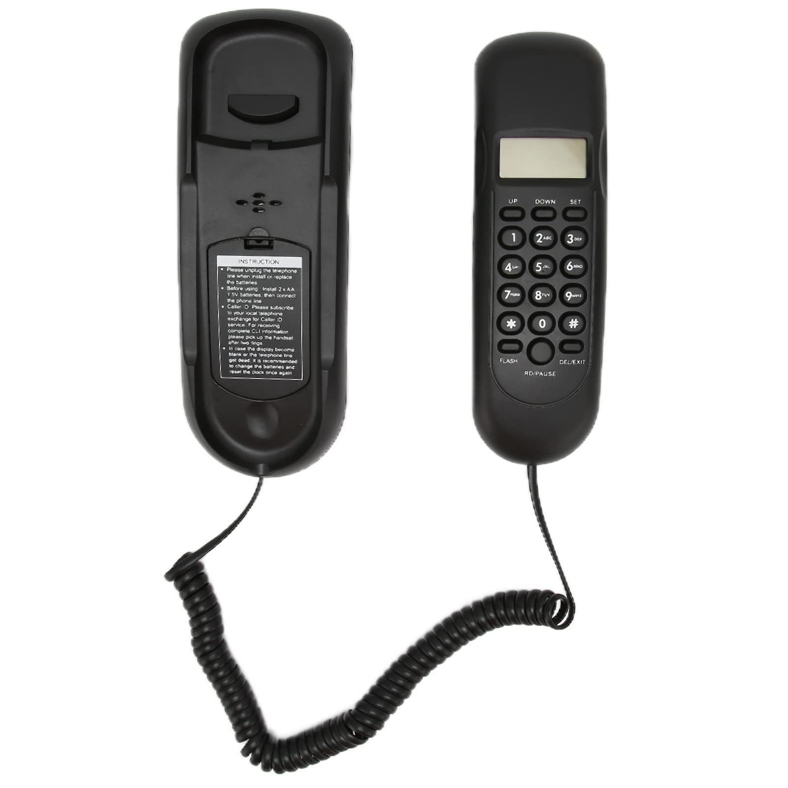 **Best Corded Landline Phone with Caller ID - Wall Mountable Mini Telephone for Home & Office - Reliable Communication for Elderly & Emergency Use**