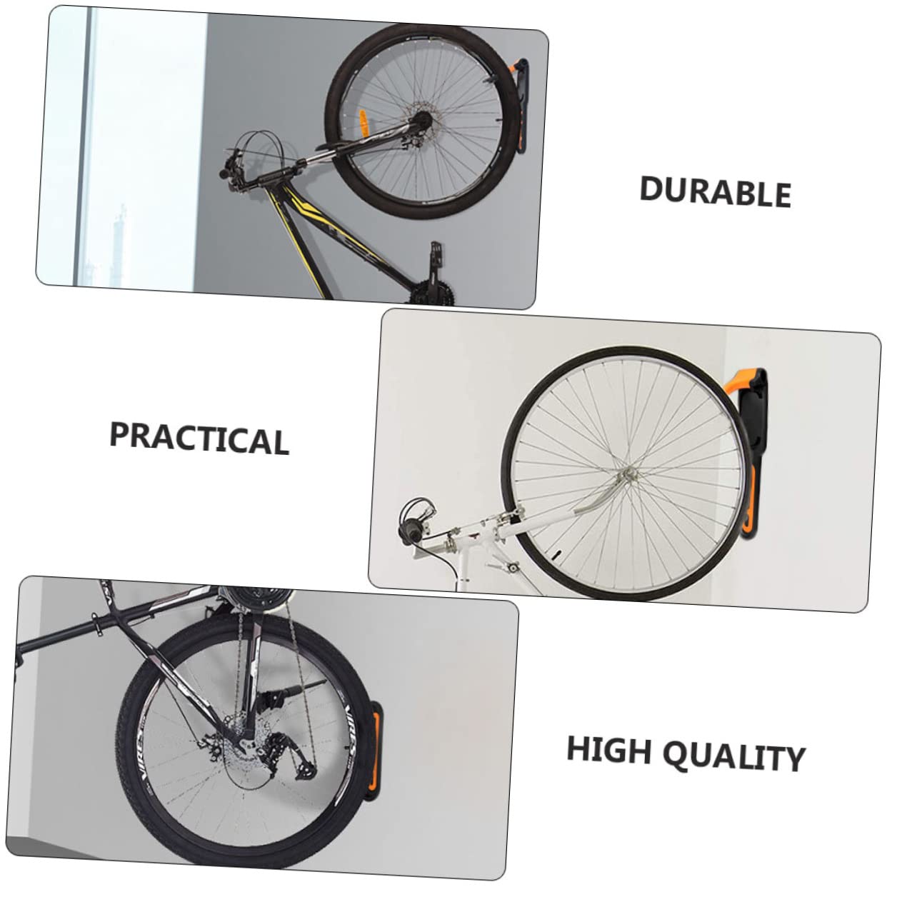 BELLIFY Heavy Duty Bike Hooks - Wall Mount for Outdoor & Indoor Storage