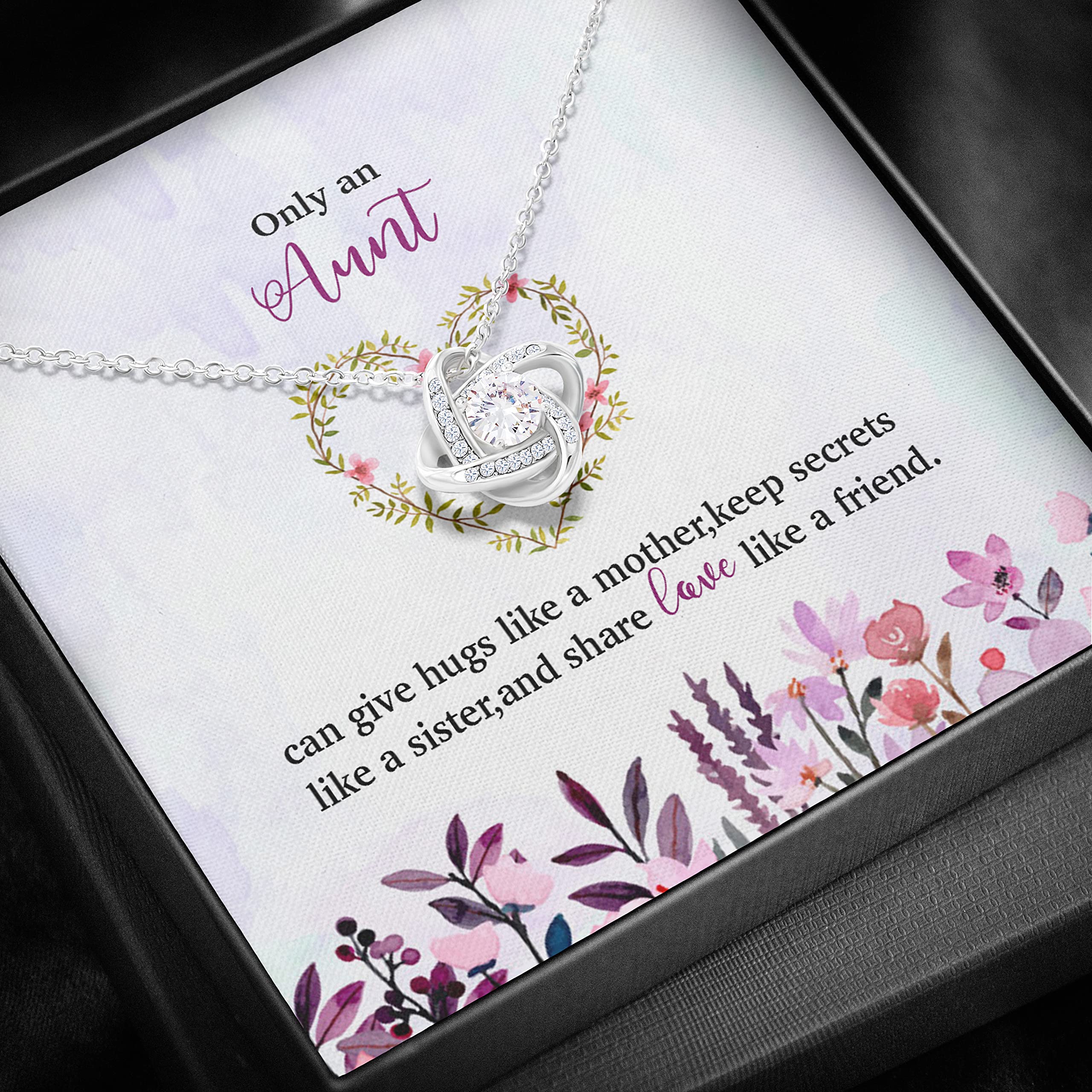Larvincy Sterling Silver Aunt Necklace - Thoughtful Gift from Niece - Forever Love Jewelry for Birthday, Wedding, Christmas - Perfect for Special Occasions & Heartfelt Moments
