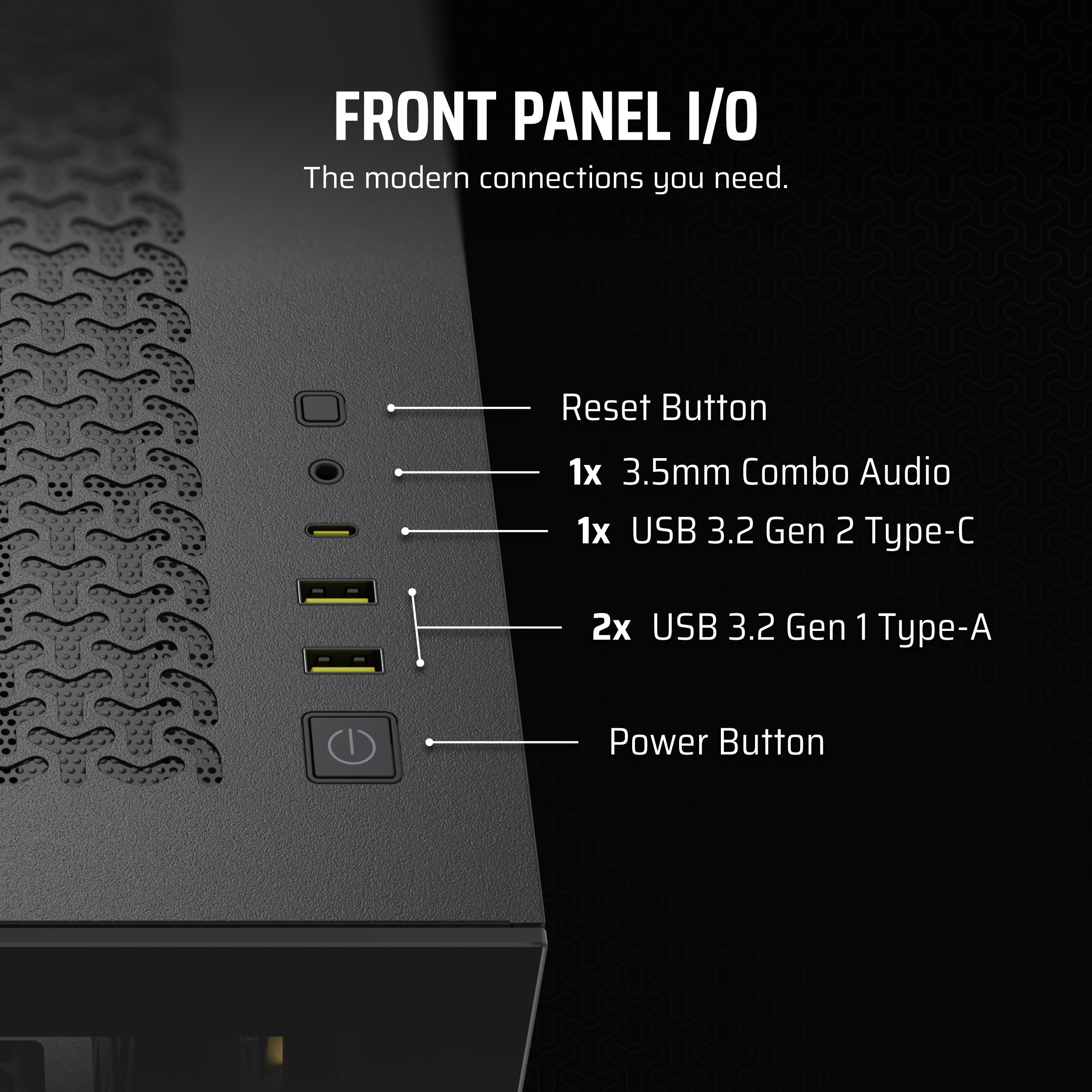CORSAIR iCUE Link 3500X RGB Mid-Tower ATX PC Case - Panoramic Tempered Glass Panel - Reverse Connector Motherboard Compatibility - Includes 3 CORSAIR iCUE Link RX120 RGB Fans - Black - Perfect for Gaming PC Builds & Custom RGB Setups